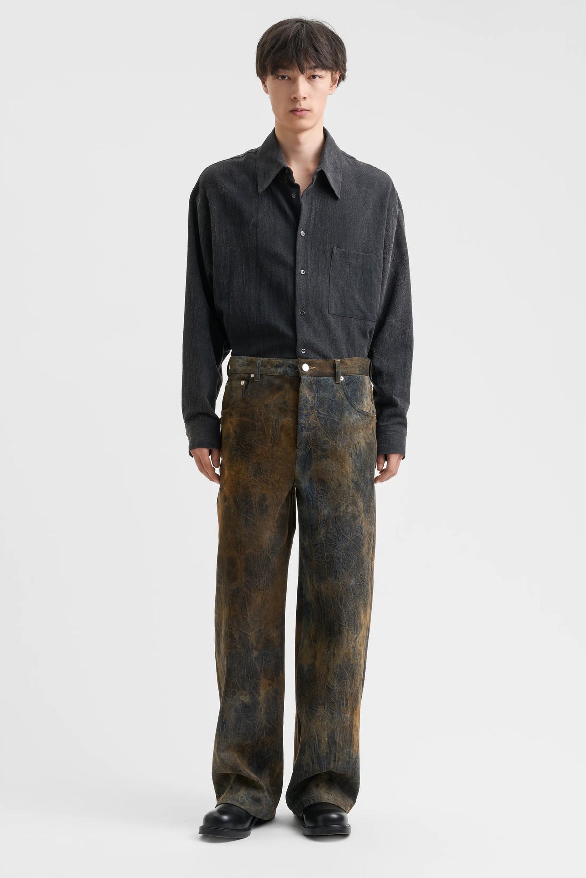 Over-Dyed Relaxed Cut Trouser - Muted Neutrals