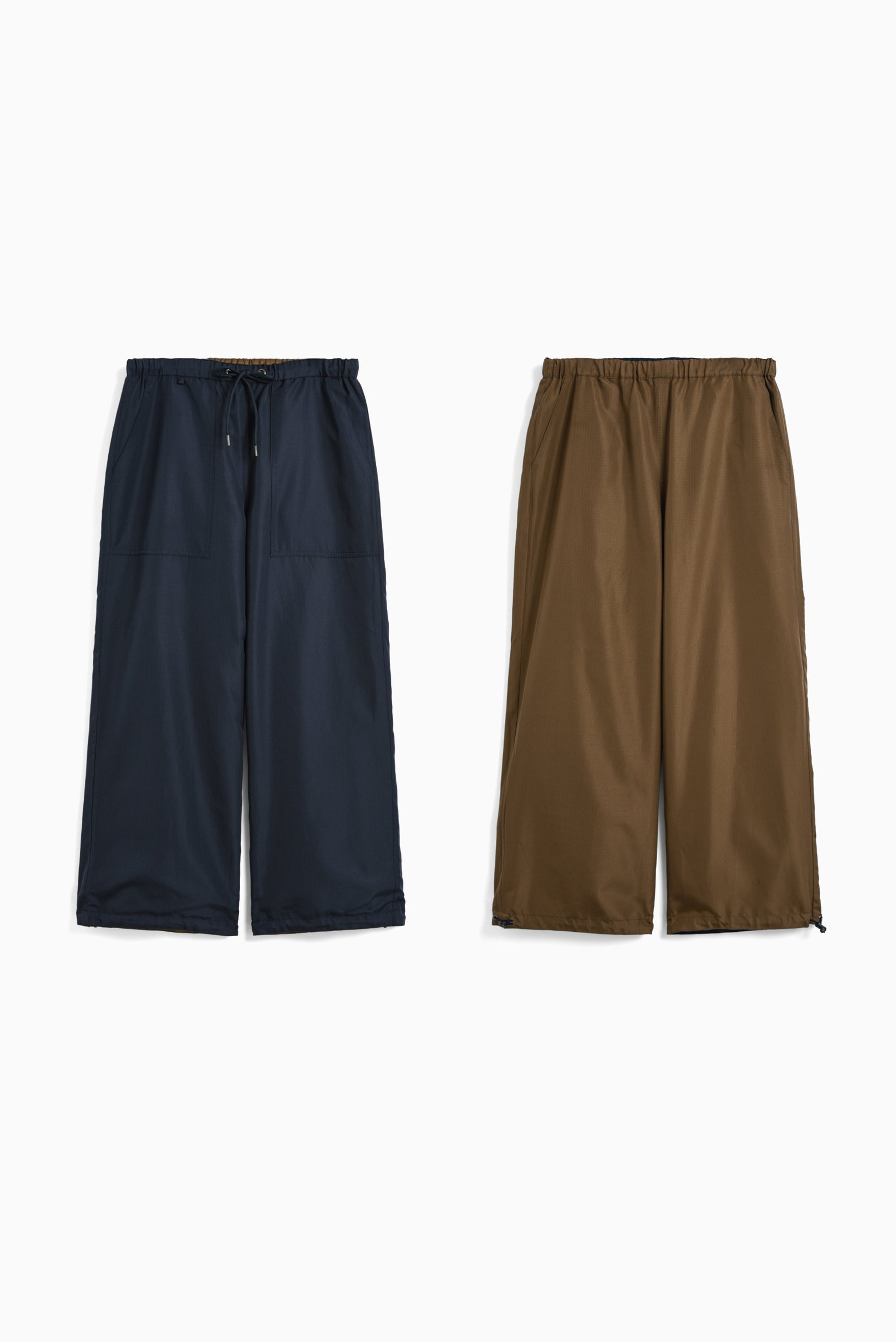 Non Down Military Reversible Wide Pants - Dark Navy