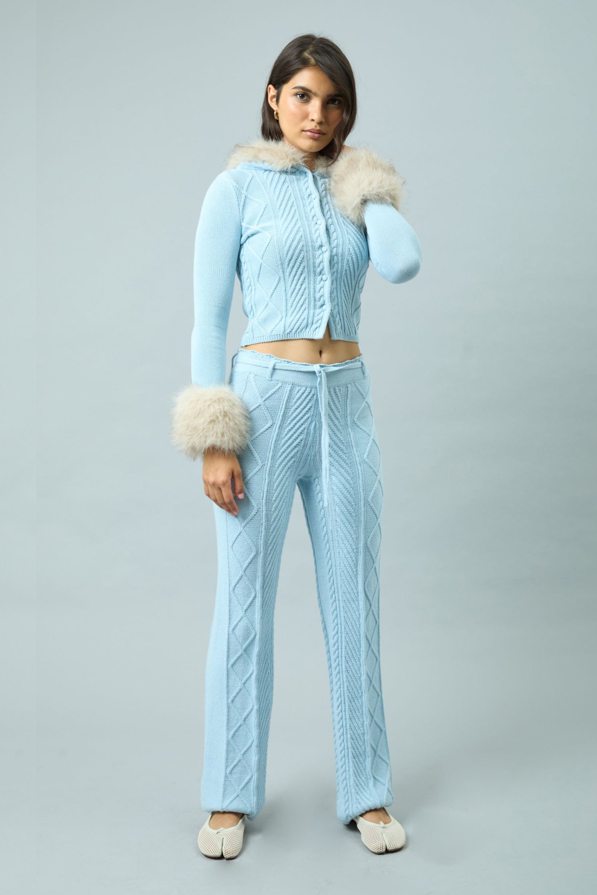 Classic Peggy Cardigan - Pale Blue