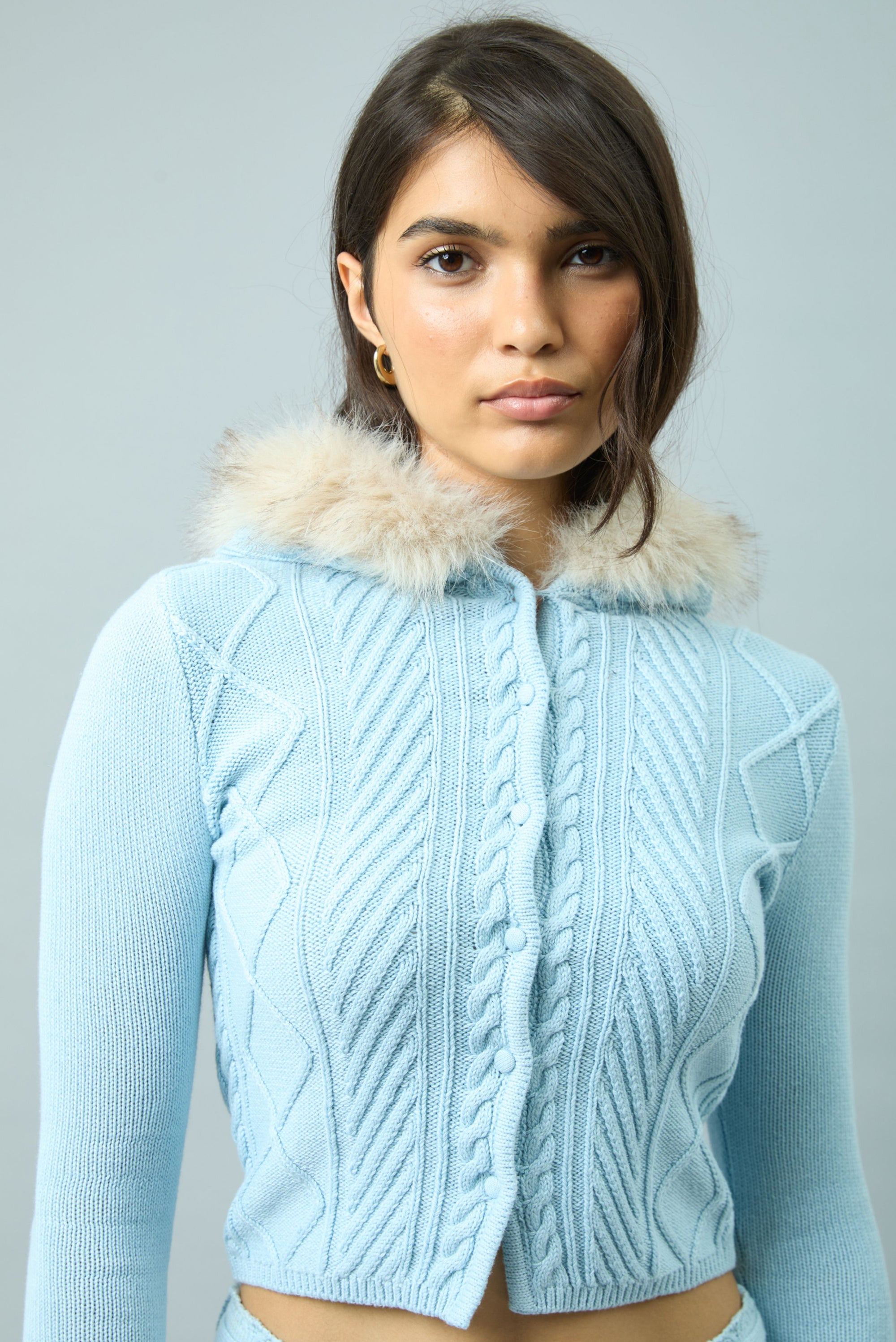 Classic Peggy Cardigan - Pale Blue