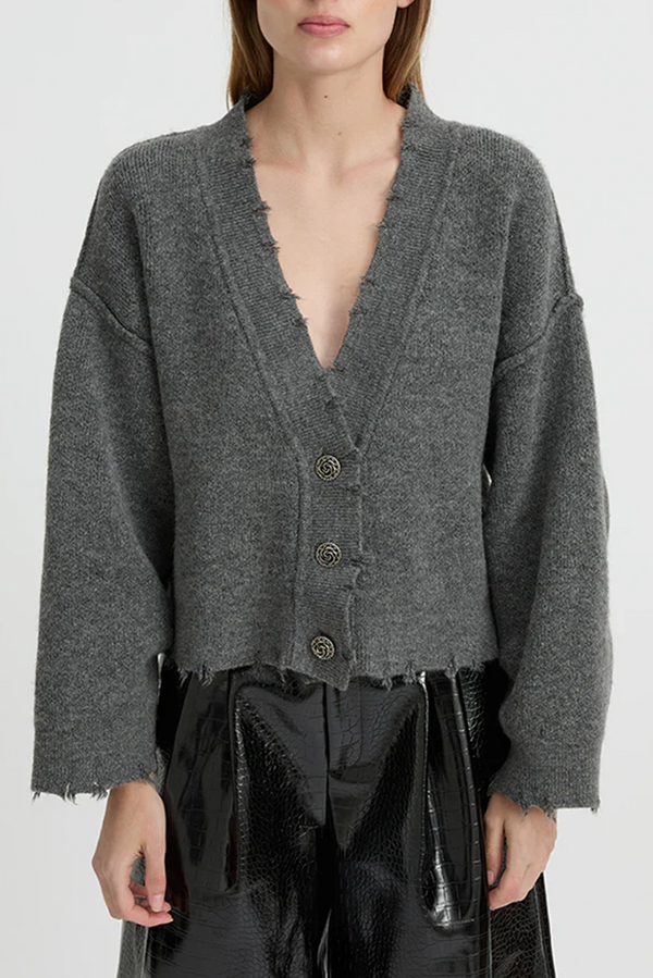 BLANCA Pepa Cardigan - Charcoal