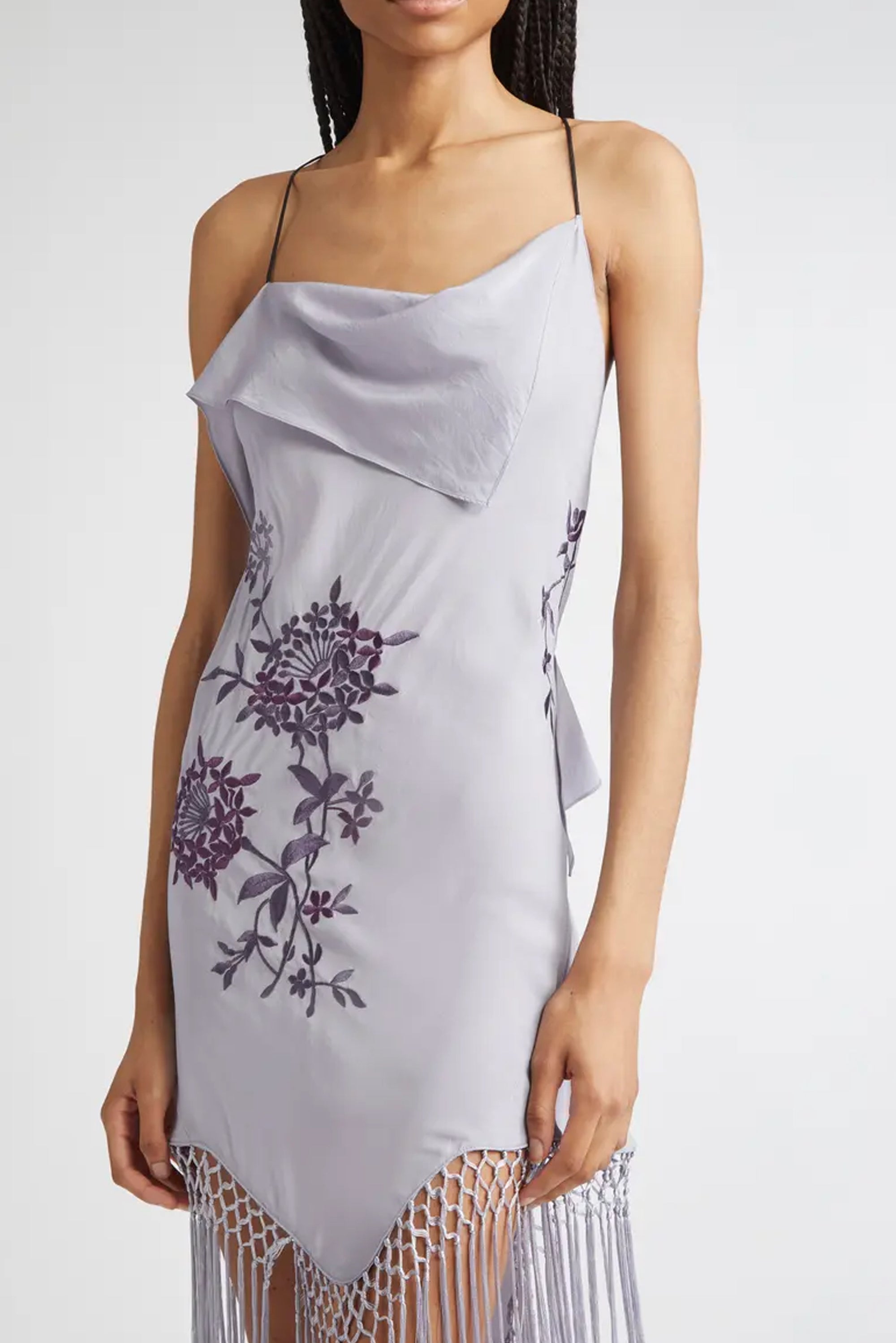 Demi-Coture Piano Shawl Mini Dress - Purple