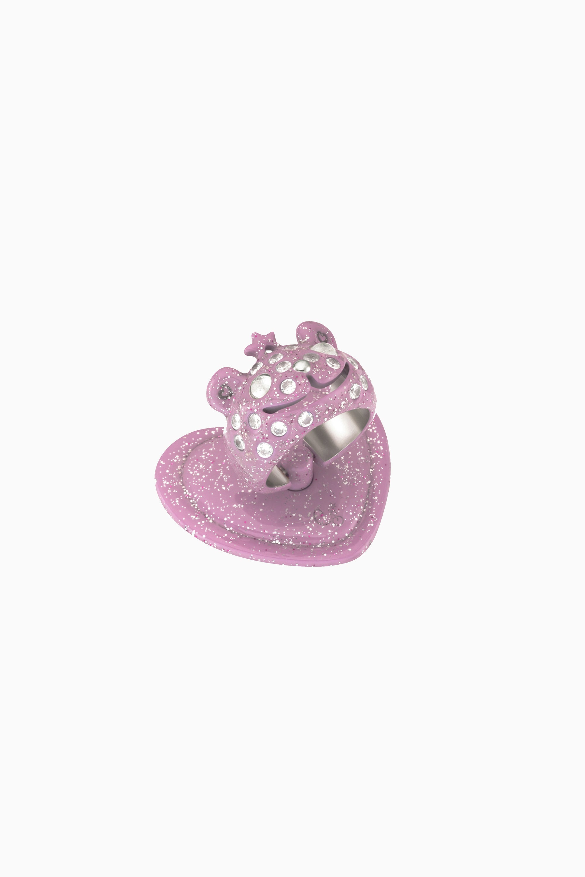 Collina Strada x Stand Oil Princess Bear Grip Ring - Glitter Pink