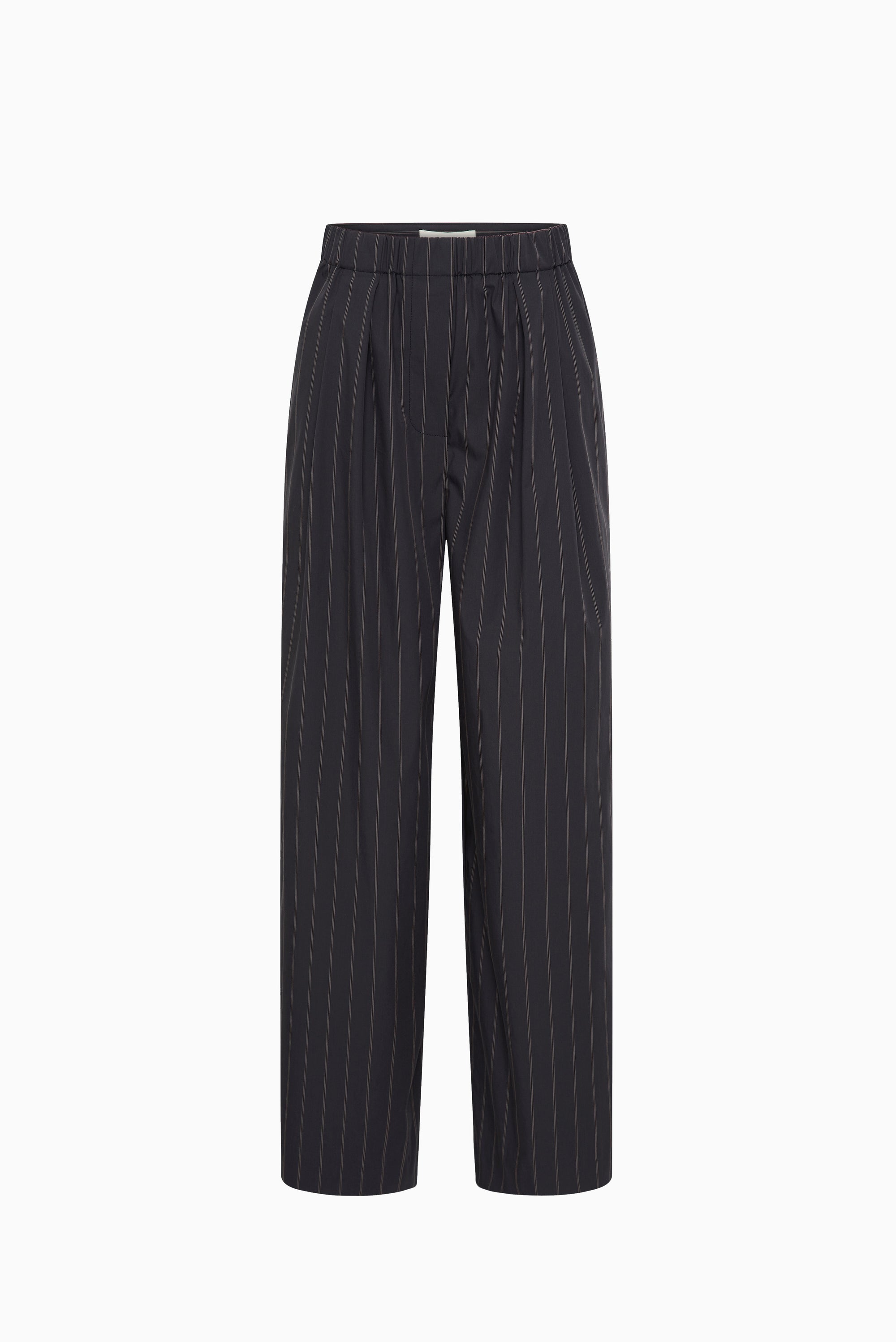 Stripe Relaxed Pleat Pants - Ink Stripe