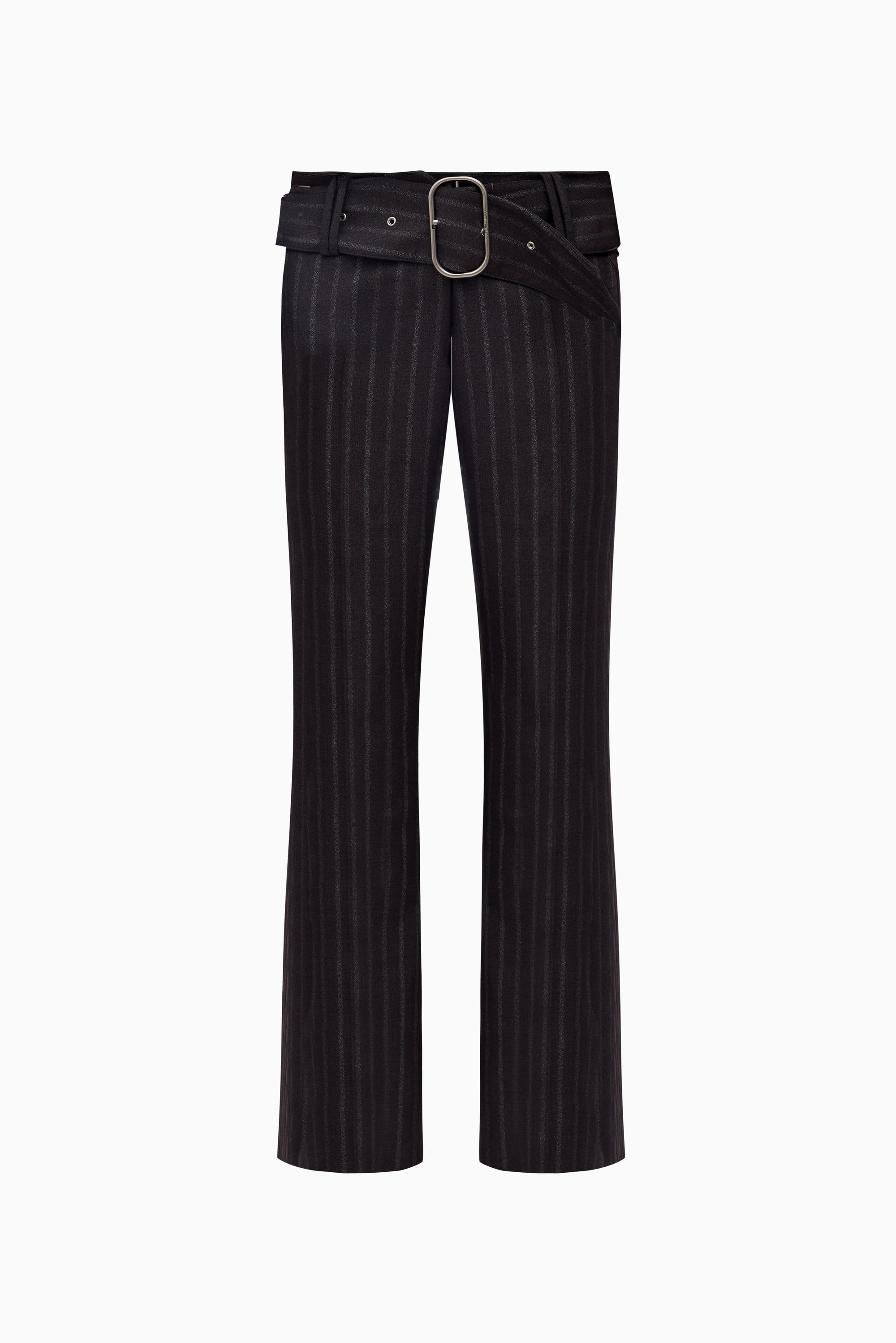 Veronica Low Rise Trousers - Charcoal Stripe
