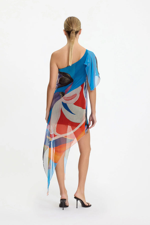 Palenque Flores Silk Chiffon Caftan - Multi