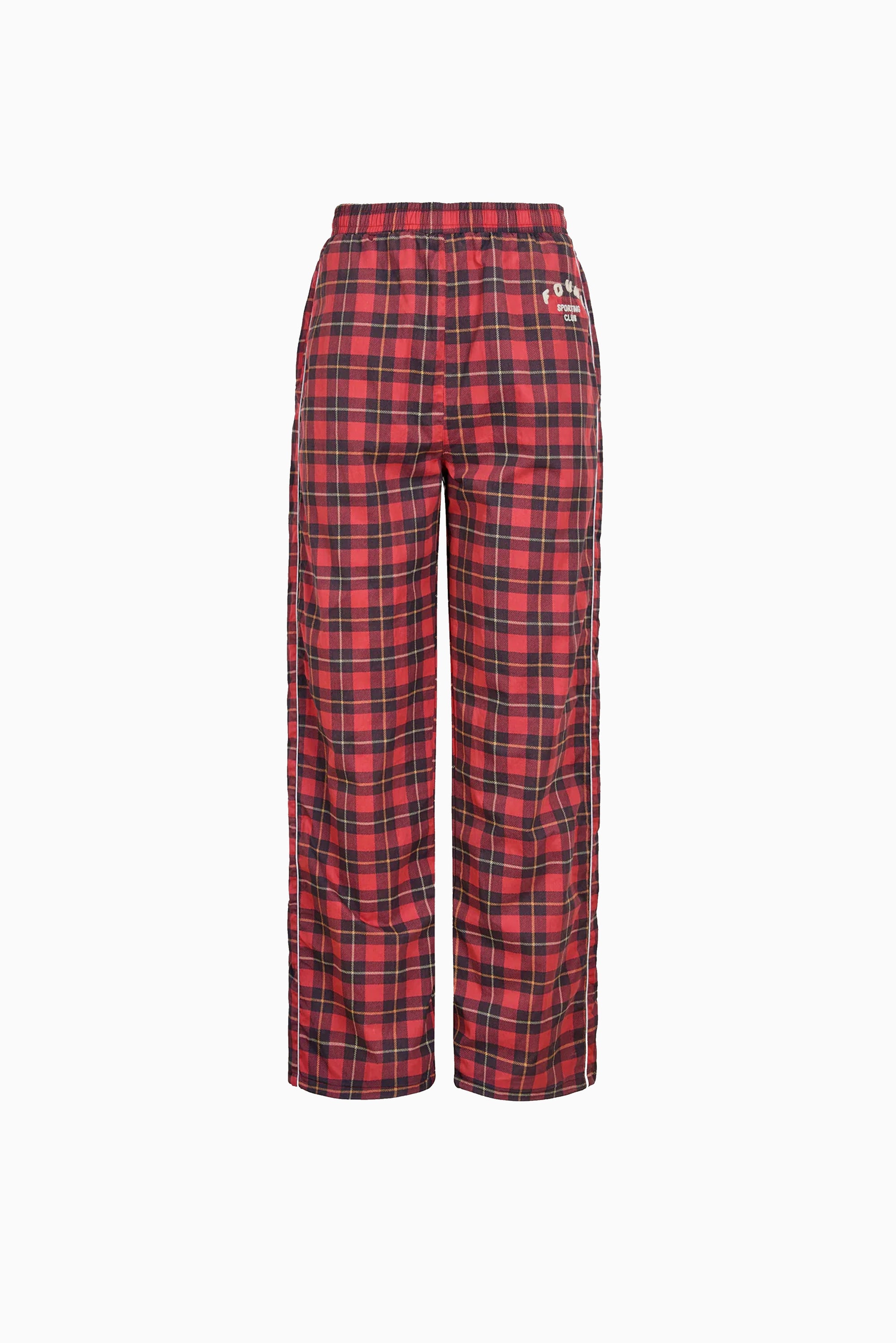 Plaid Track Trousers - Red
