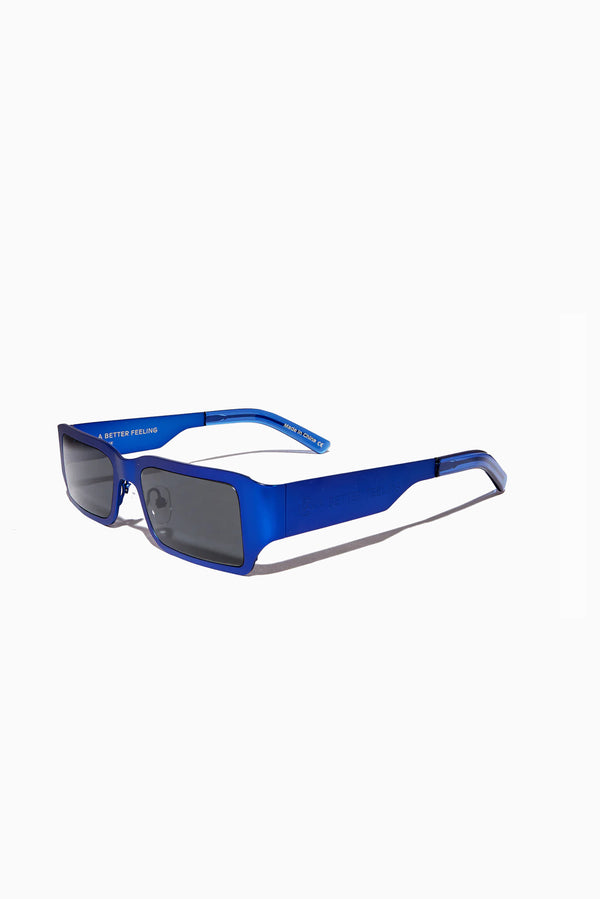 Pollux - Chrome Blue Stainless Steel + Black Nylon Lens