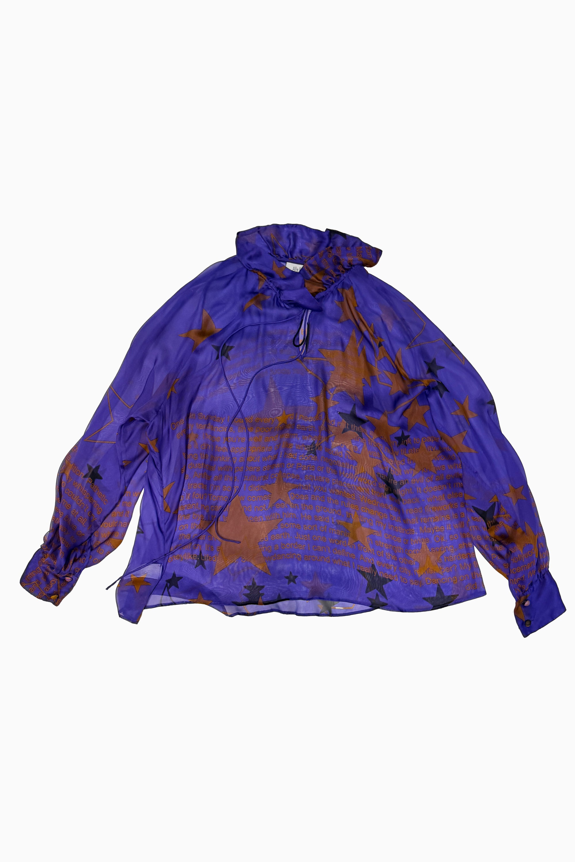 Poet Blouse - Purple Stars