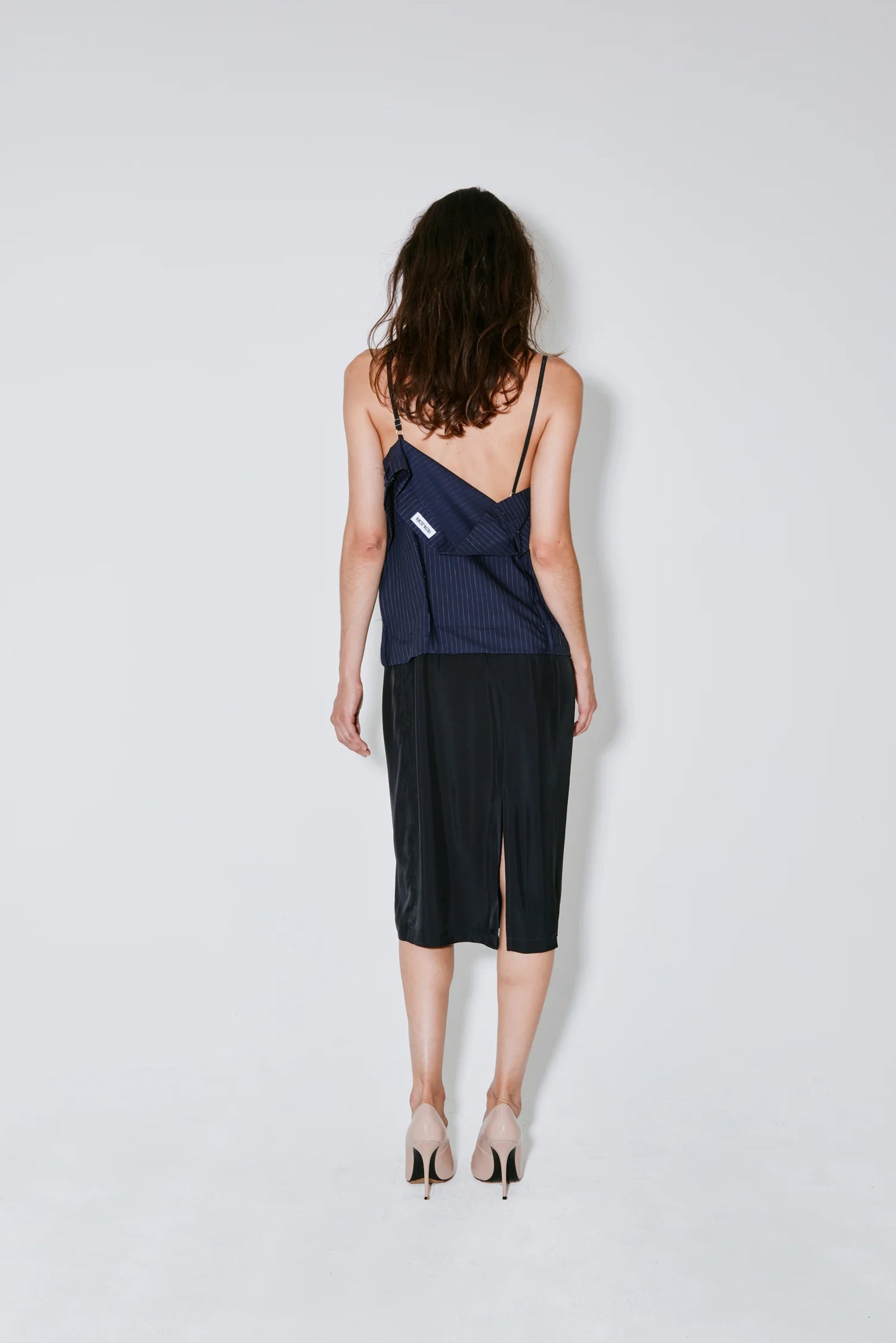 Royce Dress - Navy/White Stripes