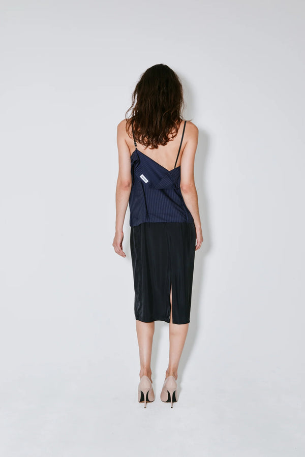 Royce Dress - Navy/White Stripes