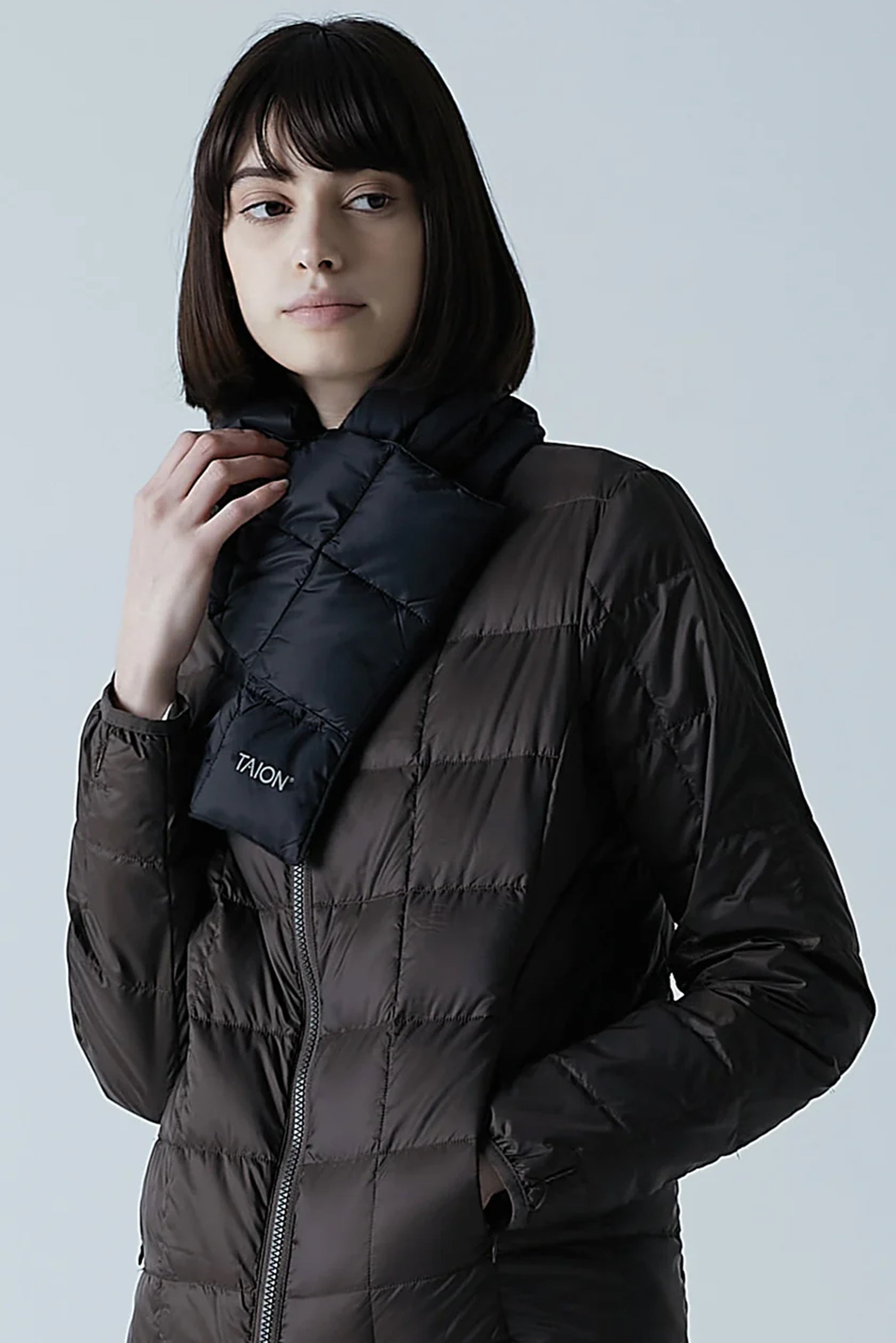 Basic Down Scarf - Black