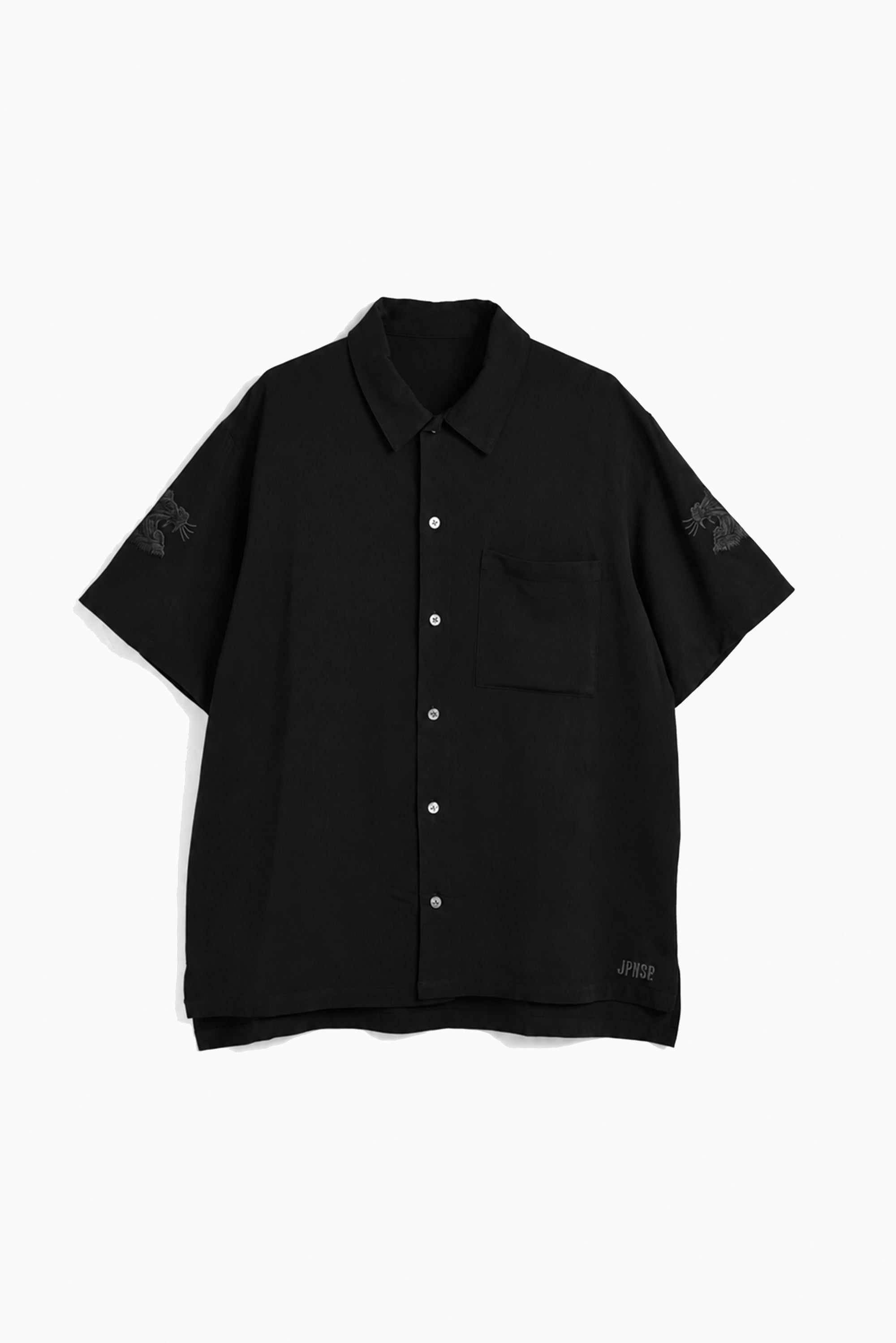 Non-Down JPNSP Rayon Shirt - Black