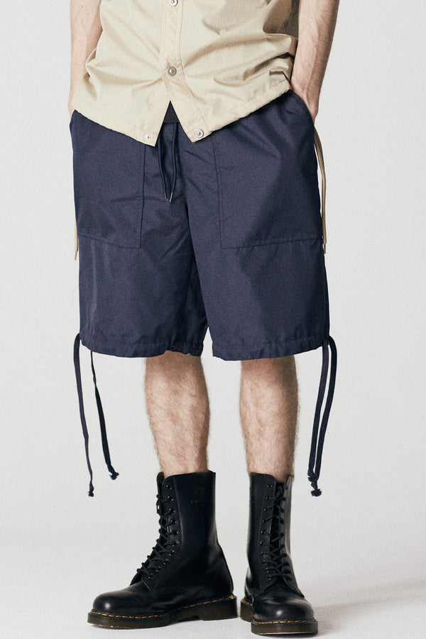 Non Down Military Reversible Shorts - Navy / Brown