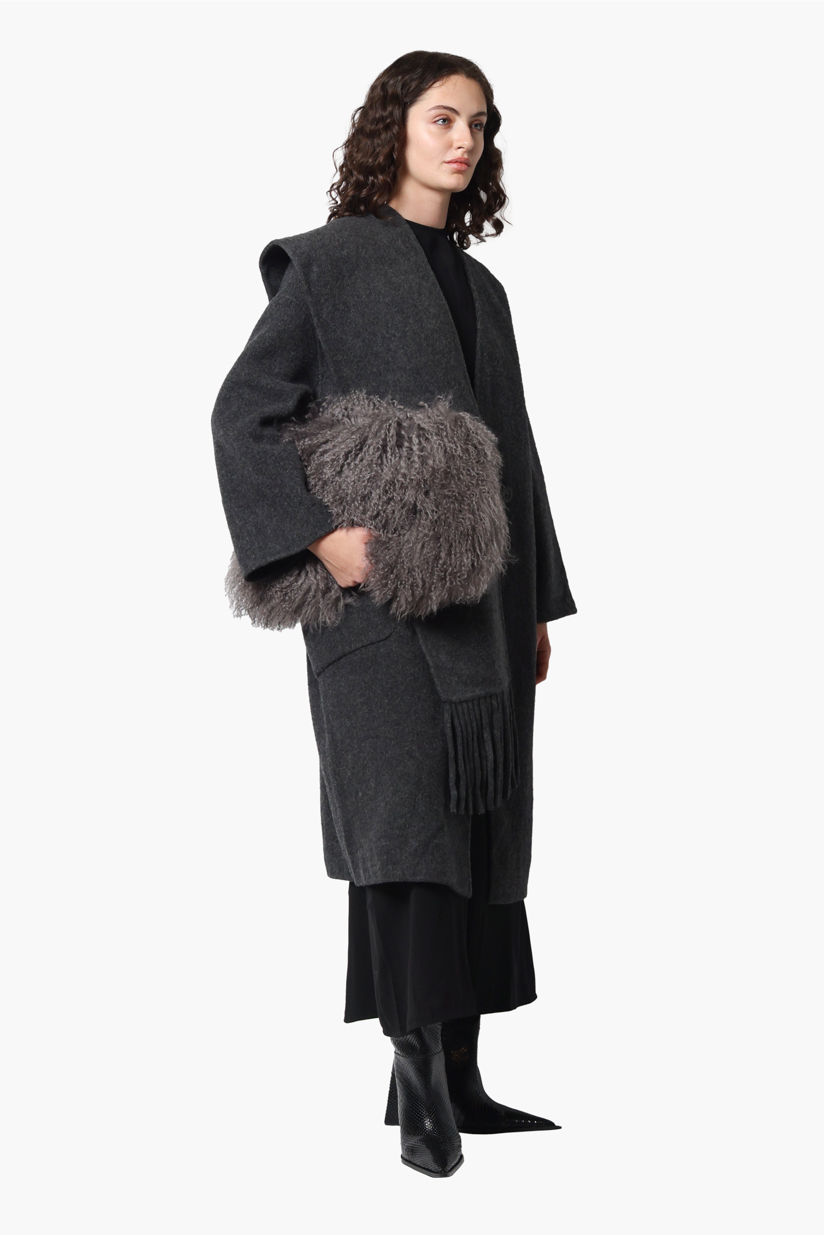 ON PARKS Camden Coat - Charcoal