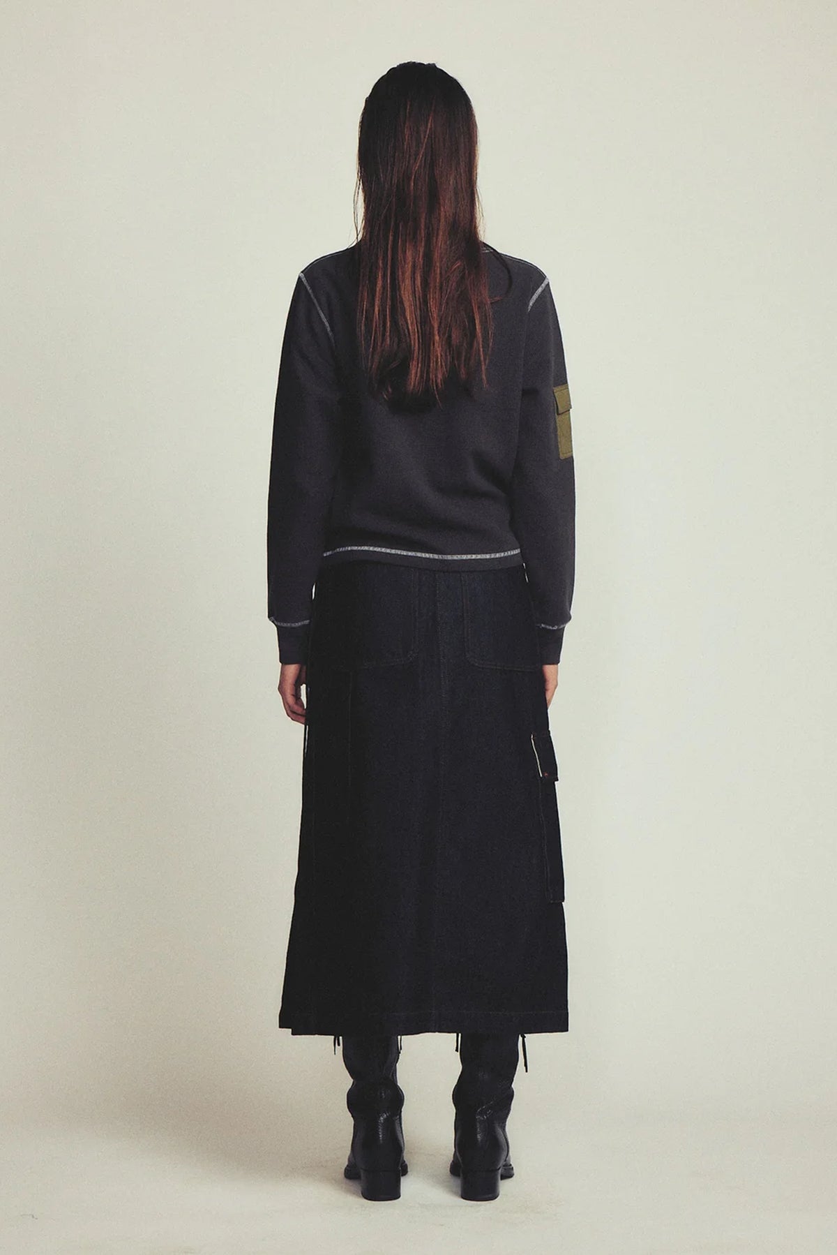 Wmns Combat Skirt - Indigo Denim