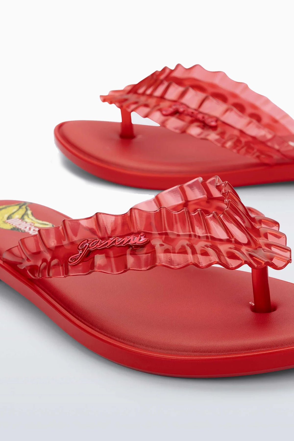Melissa x GANNI Slim Flip Flop - Red