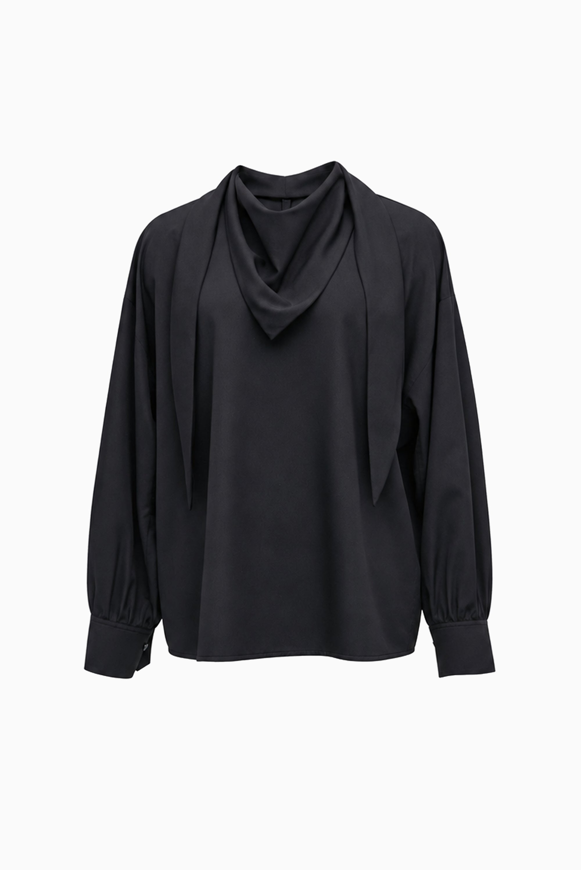 Slack Neck Shirt - Black