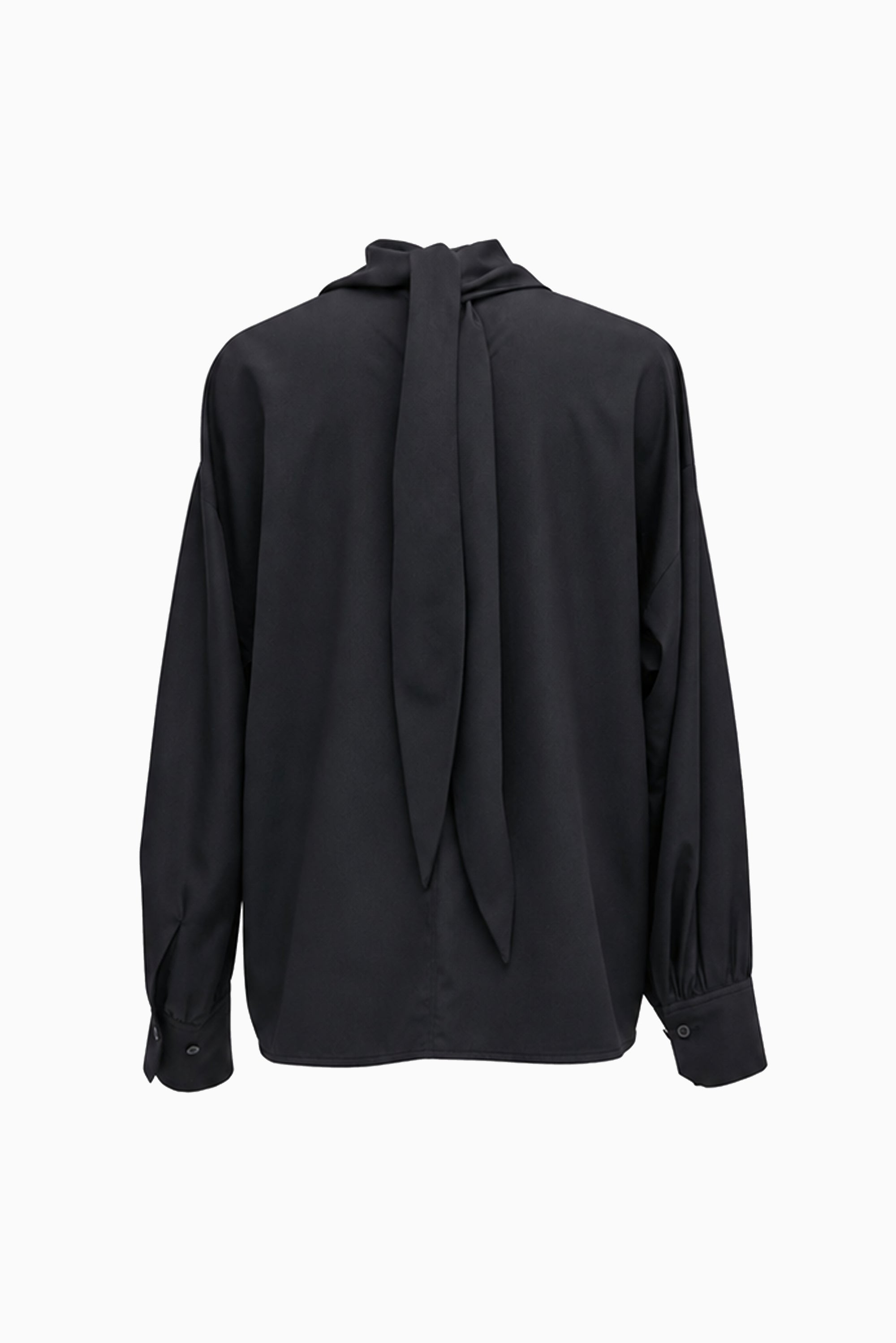 Slack Neck Shirt - Black