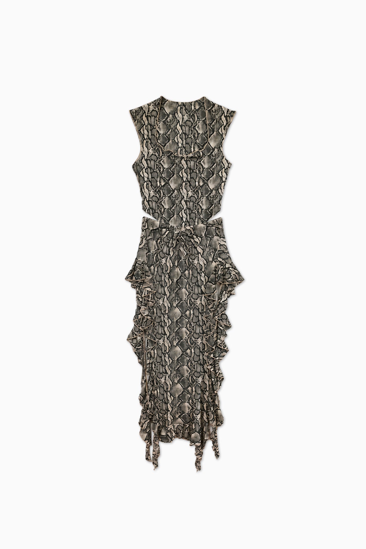 Serpent Ruffle Dress - Snake