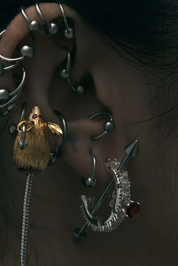 White Noise Earring Spare Me - Silver