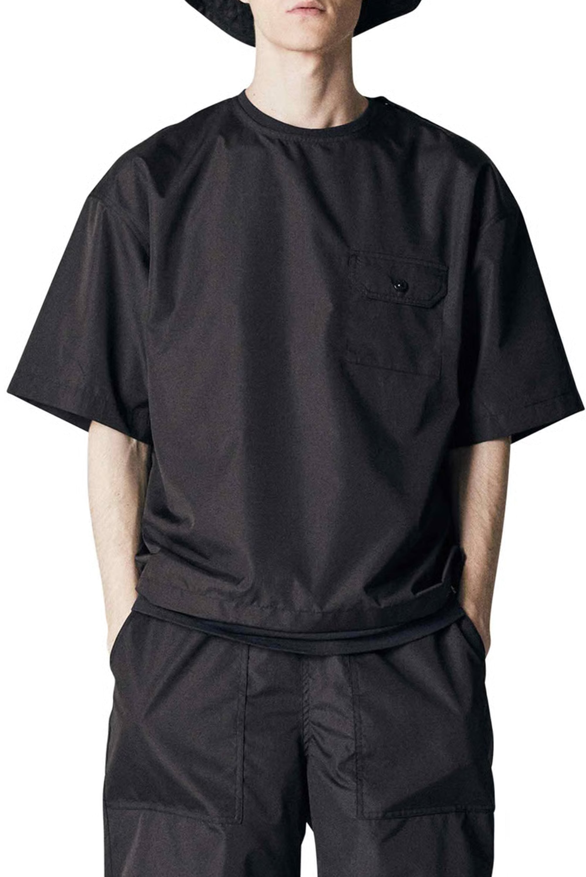 Non Down Military Cut Sew (Half Sleeve) - Black