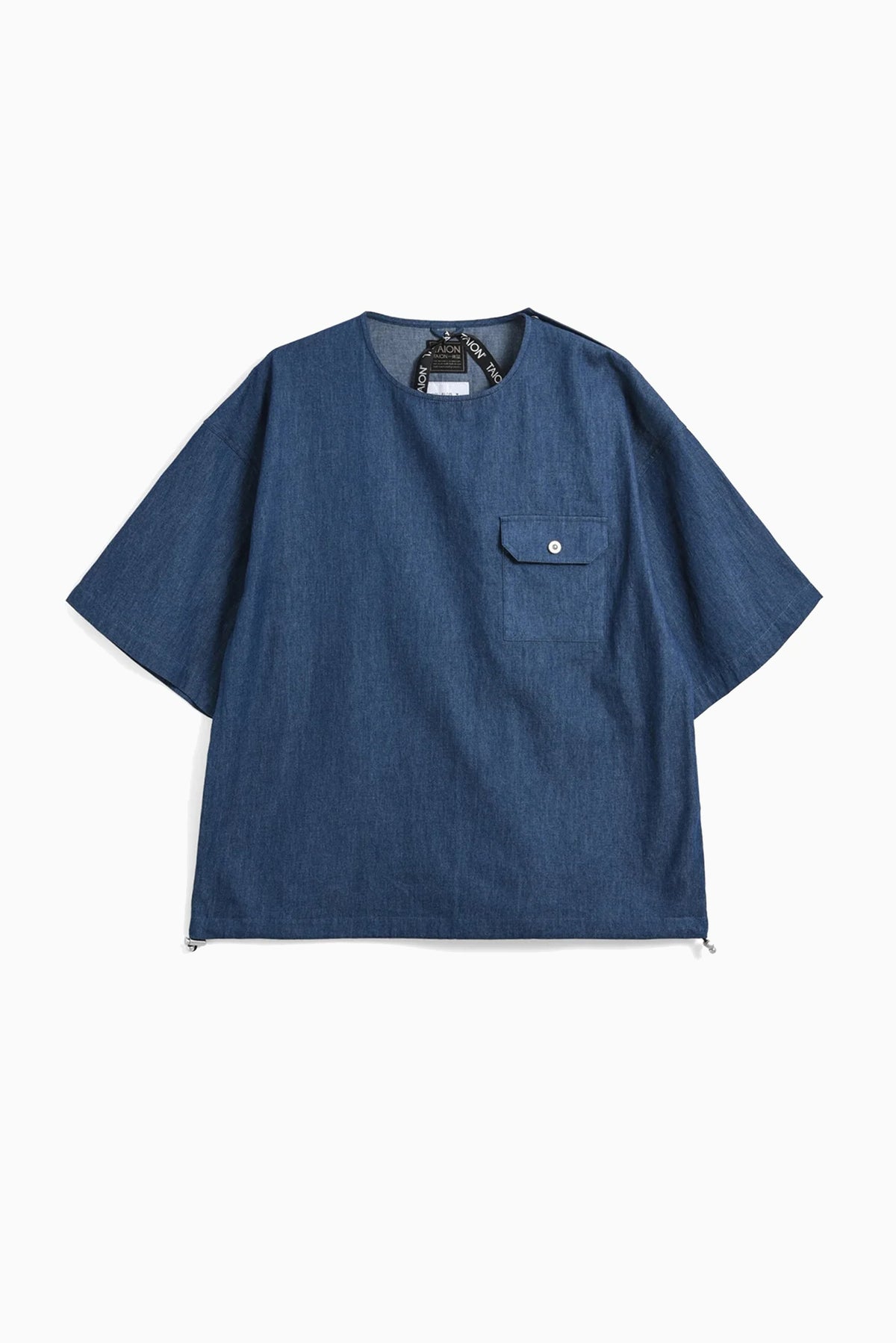 Non-Down Military Cut Sew Tee - Indigo Denim