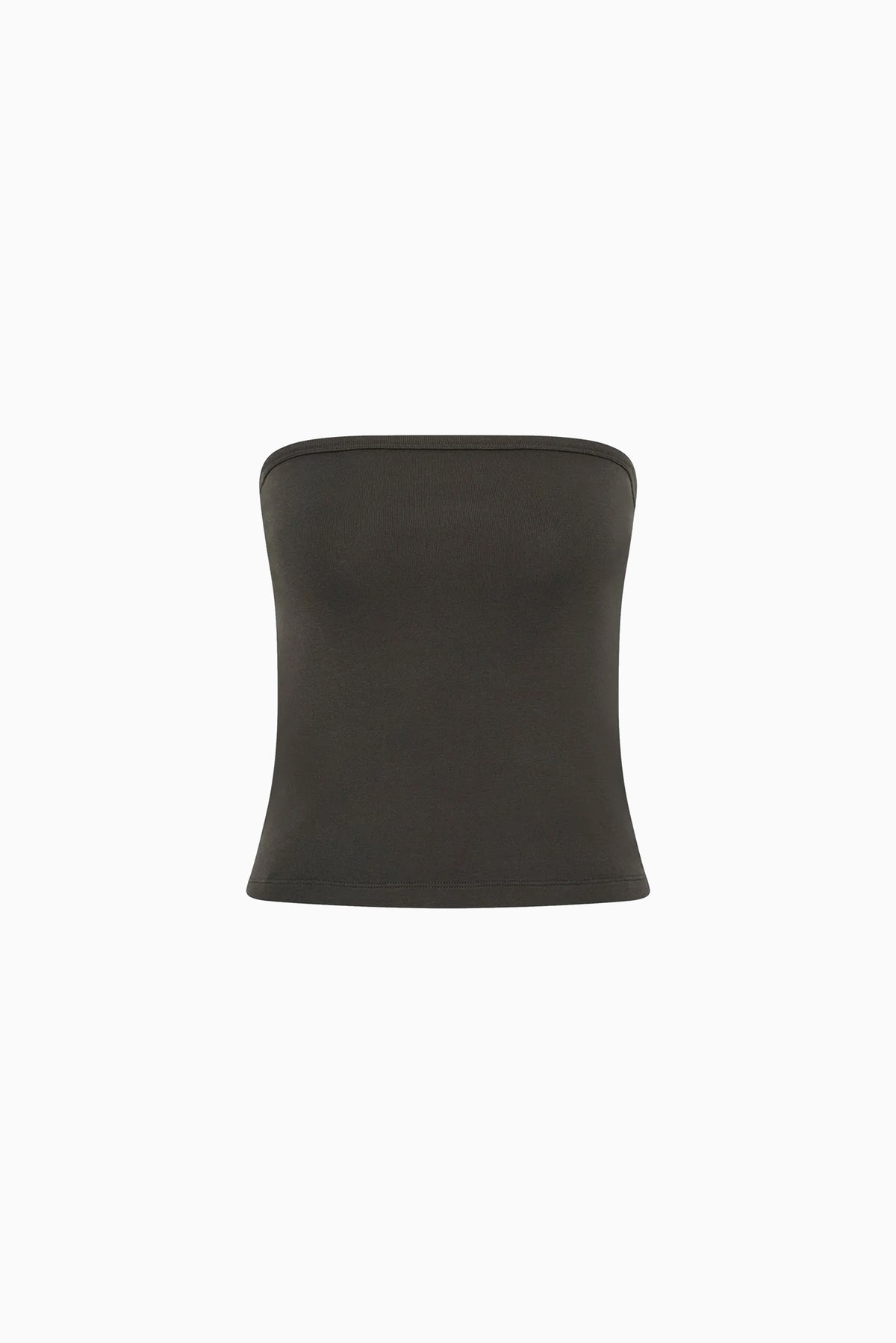 Organic Cotton 90s Strapless Top - Dark Moss