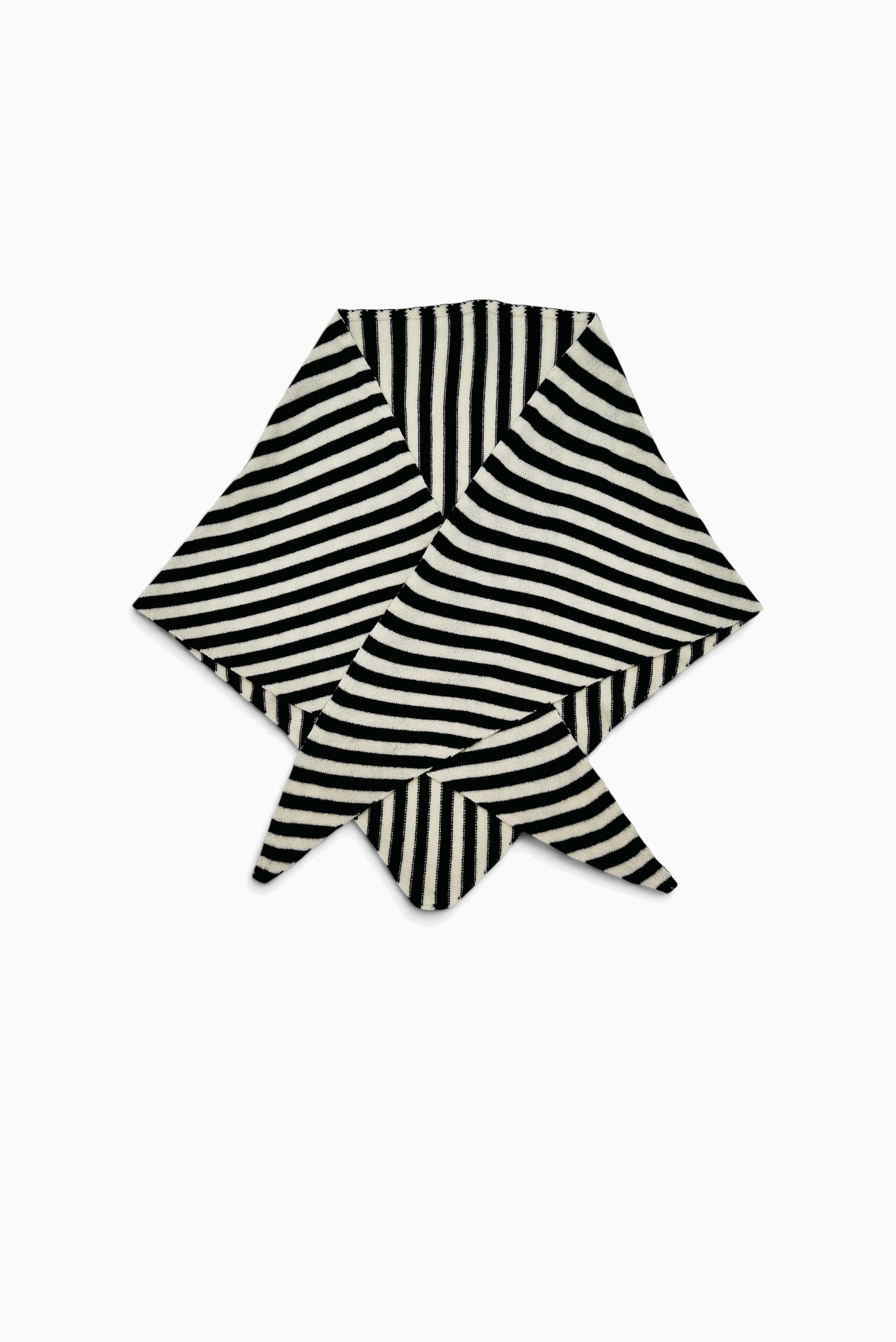 Triangle Scarf - Black/White Stripe