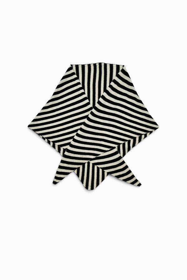 Triangle Scarf - Black/White Stripe