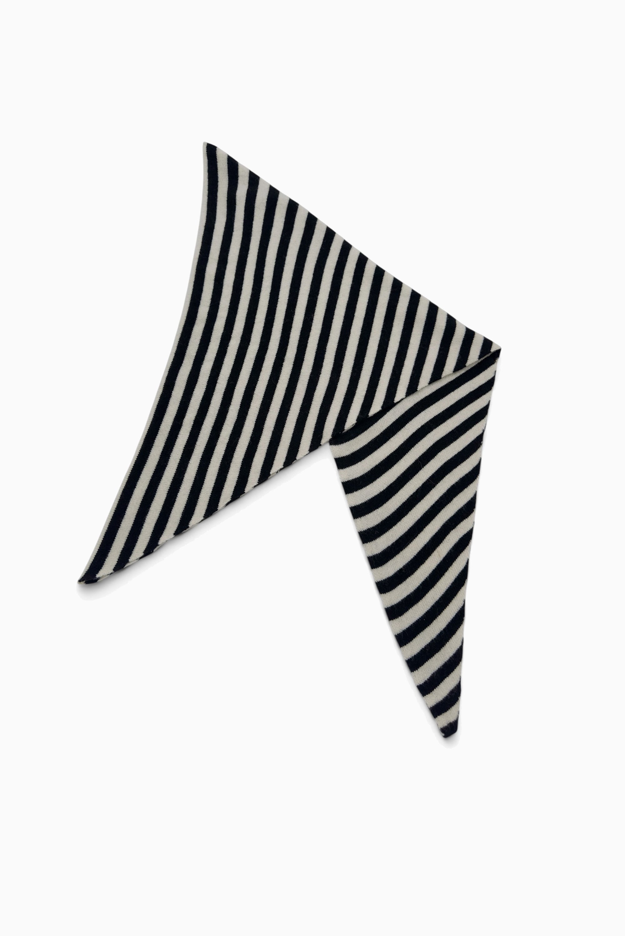 Triangle Scarf - Black/White Stripe