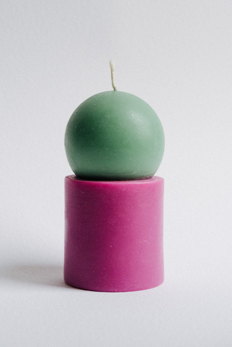 Lulu Candle - Green/Fuxia