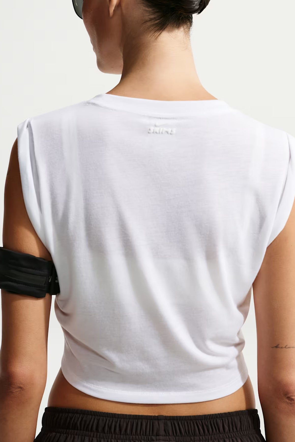 NikeSKIMS Performance Cotton Blend Cropped Twist Tank Top - Snow
