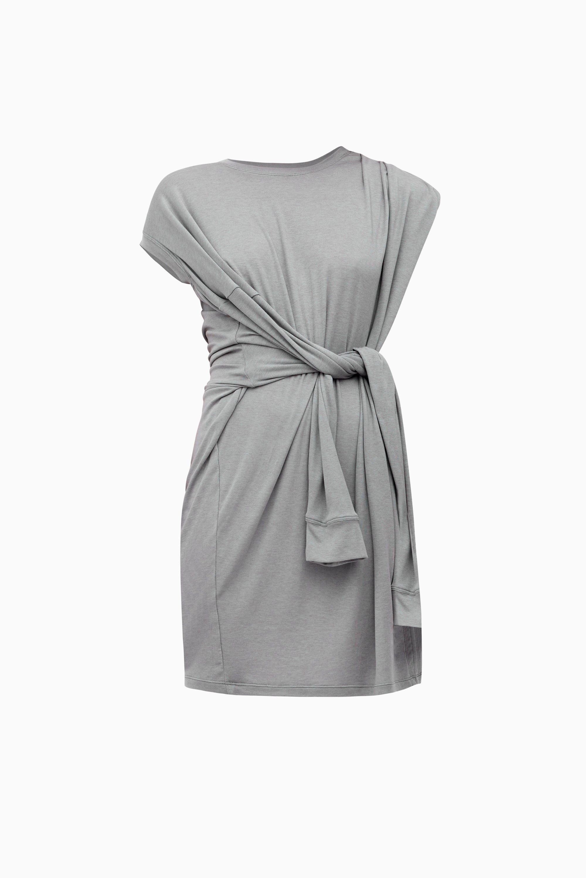 Twisted Tee Dress - Slate Grey