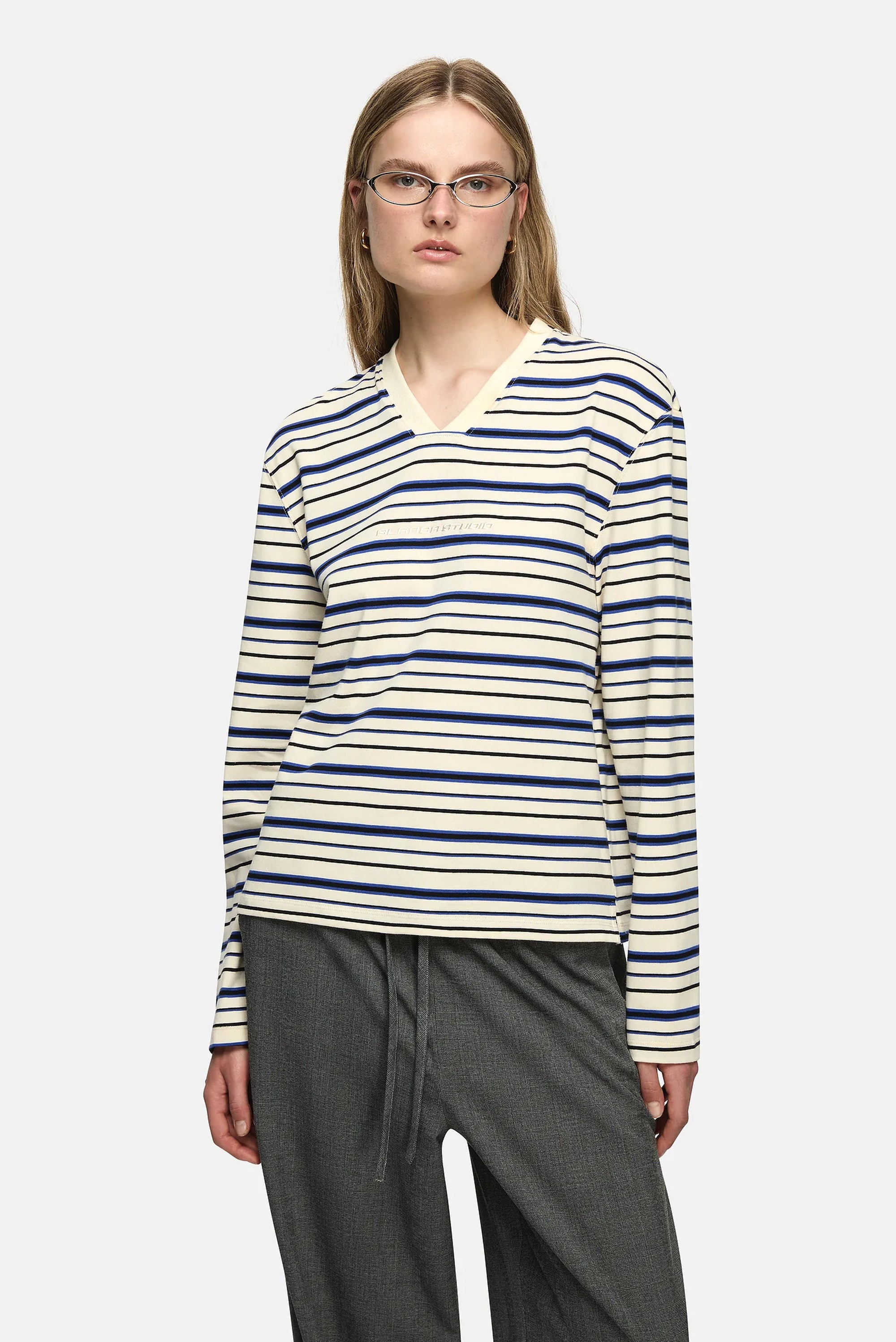 Valeria Top - White/Blue