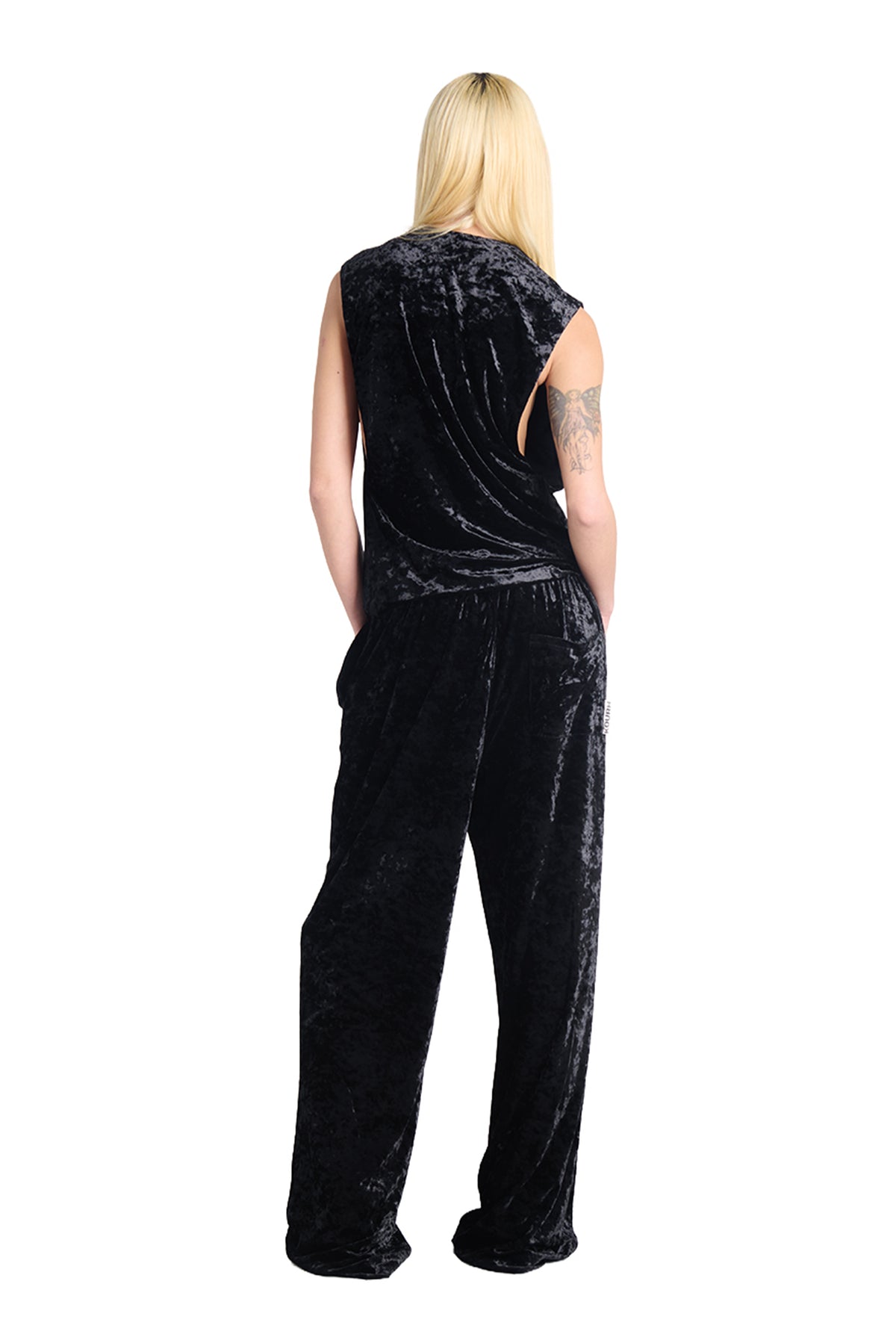 Venom Velvet Pant - Black