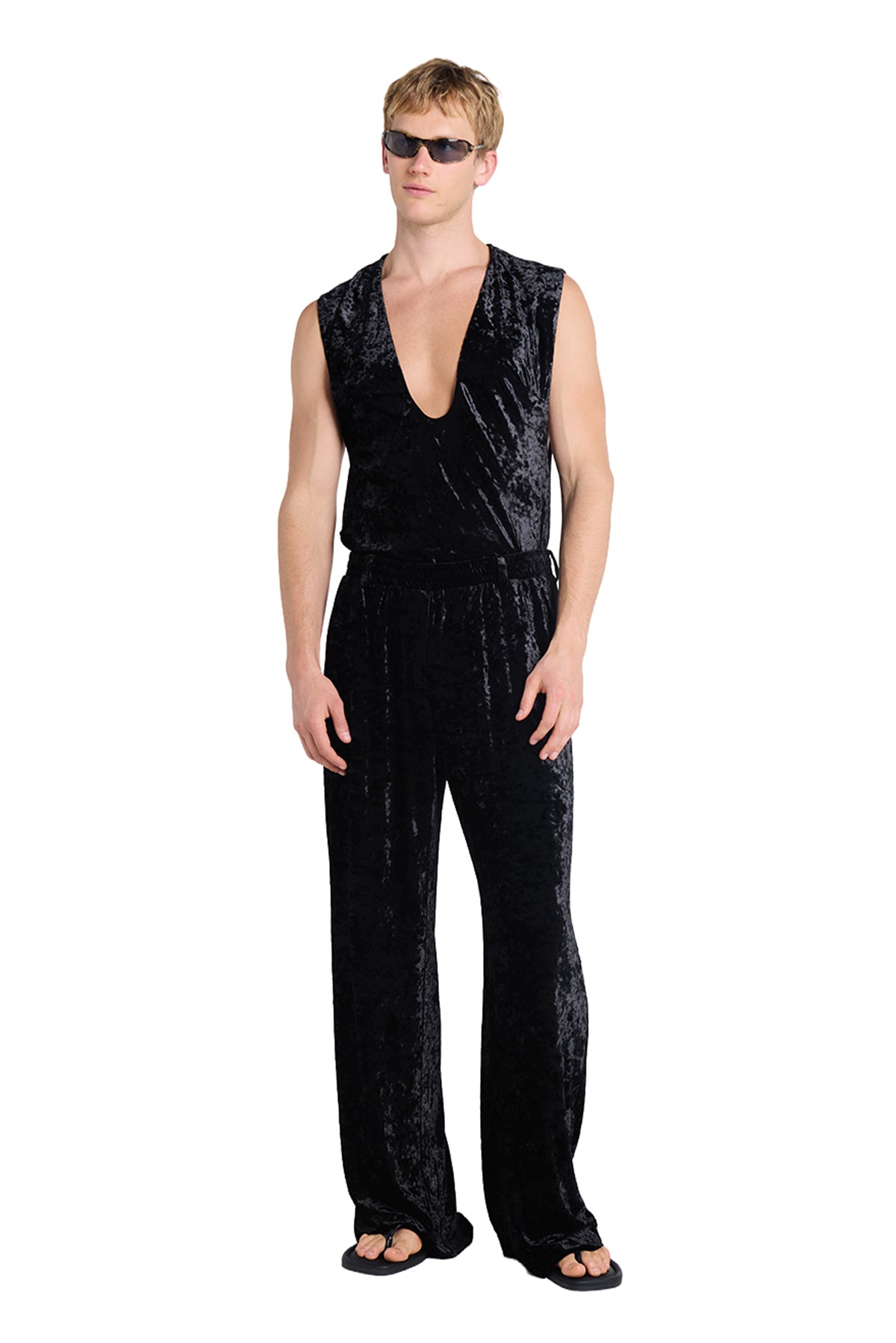 Venom Velvet Tank - Black