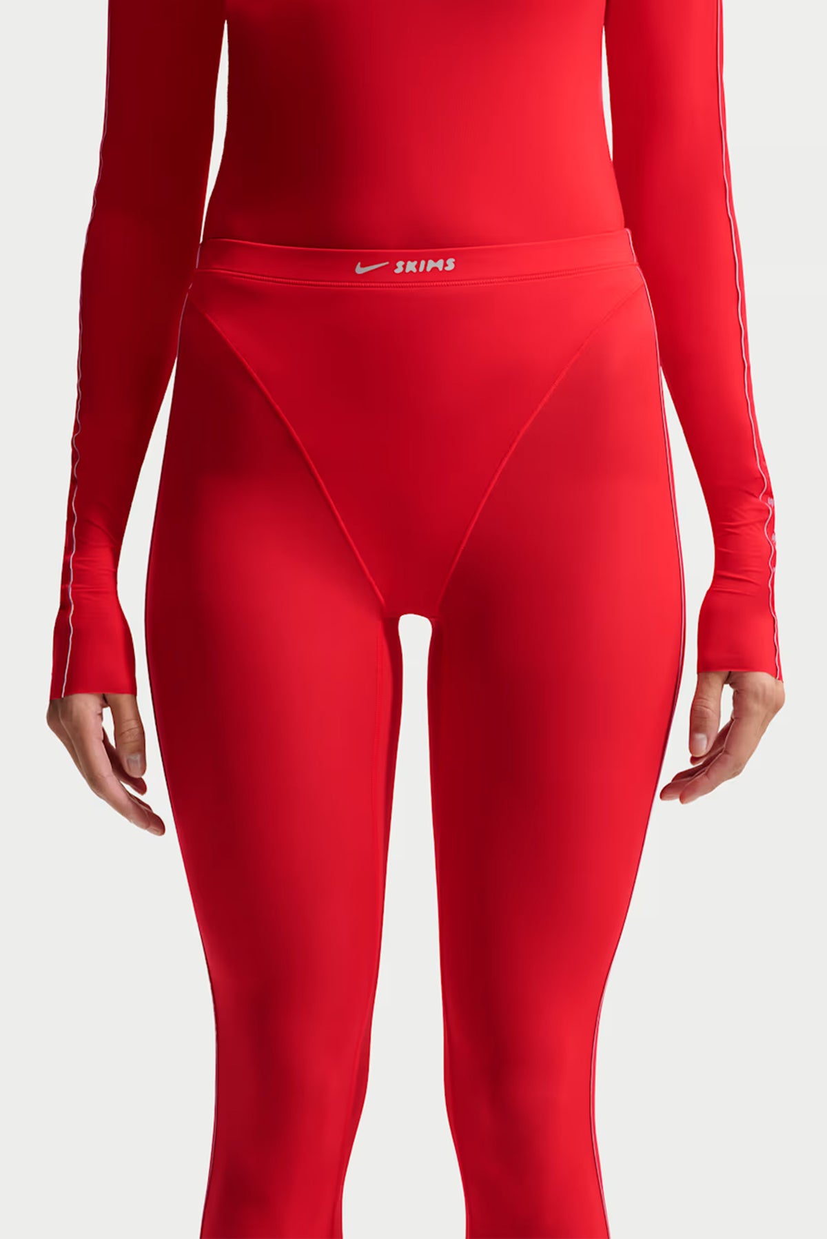 NikeSKIMS Weightless High-Waisted V-Panel Leggings - University Red