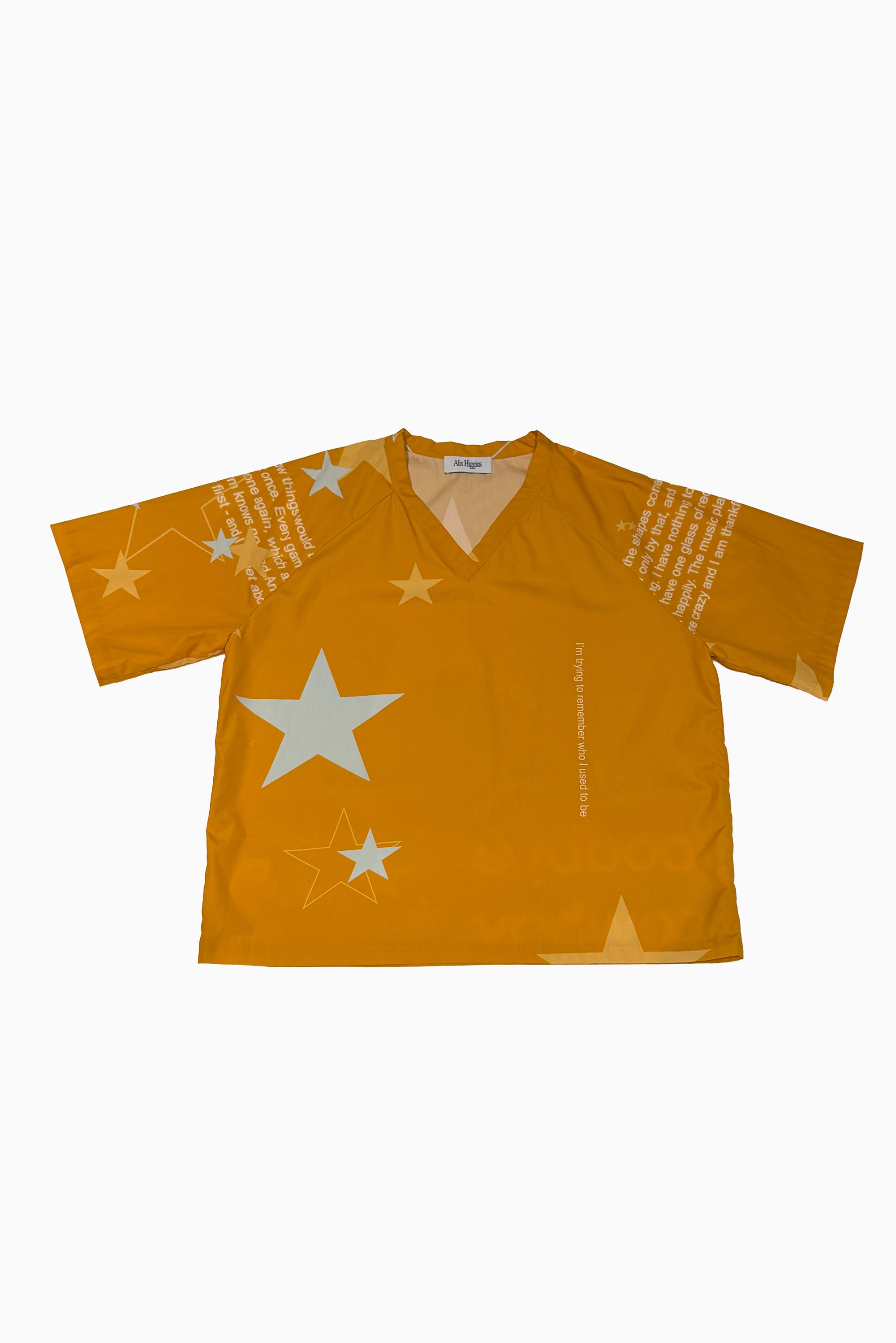 Star V Neck - Orange Stars