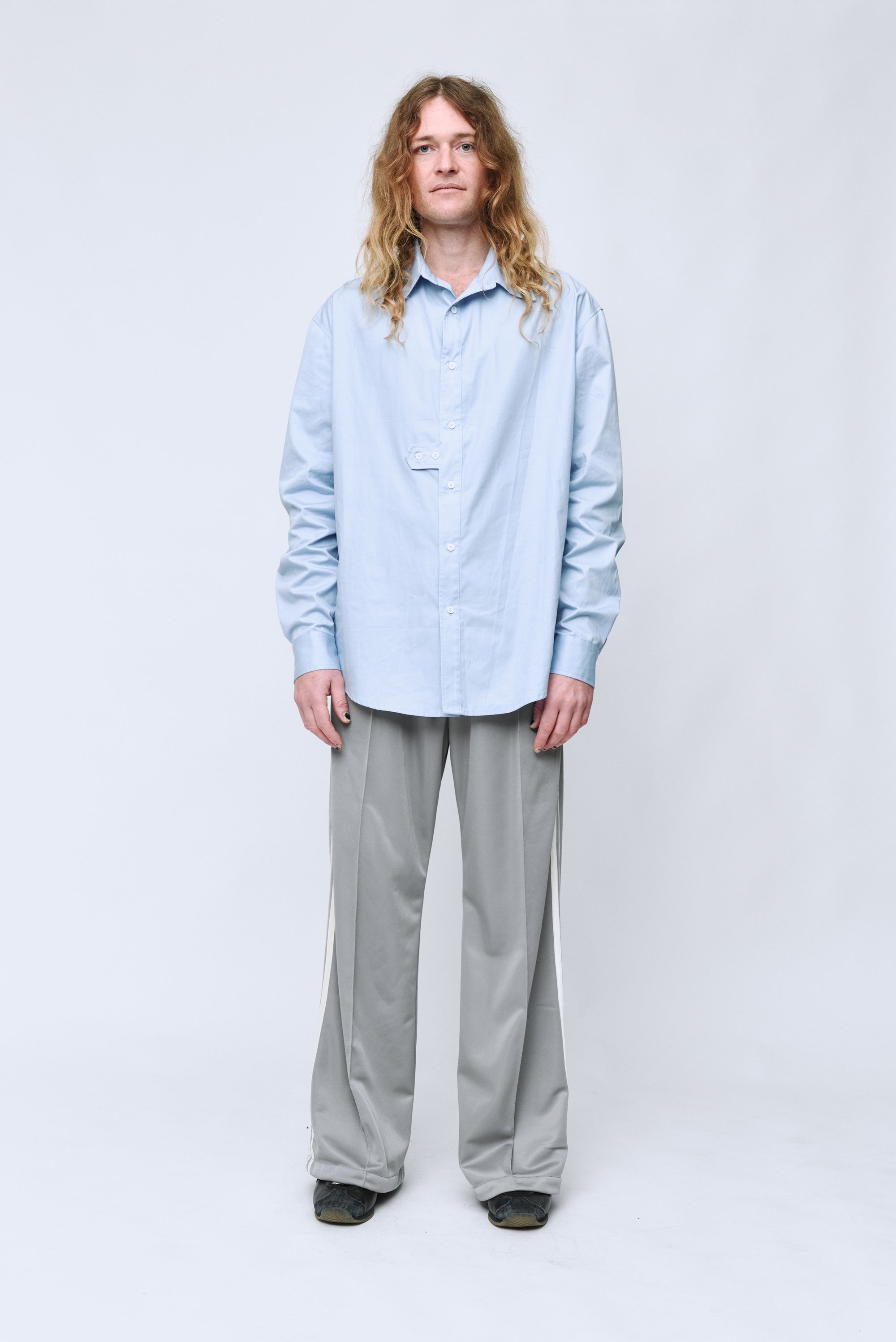 WYNN HAMLYN Men's Tab Shirt - Blue