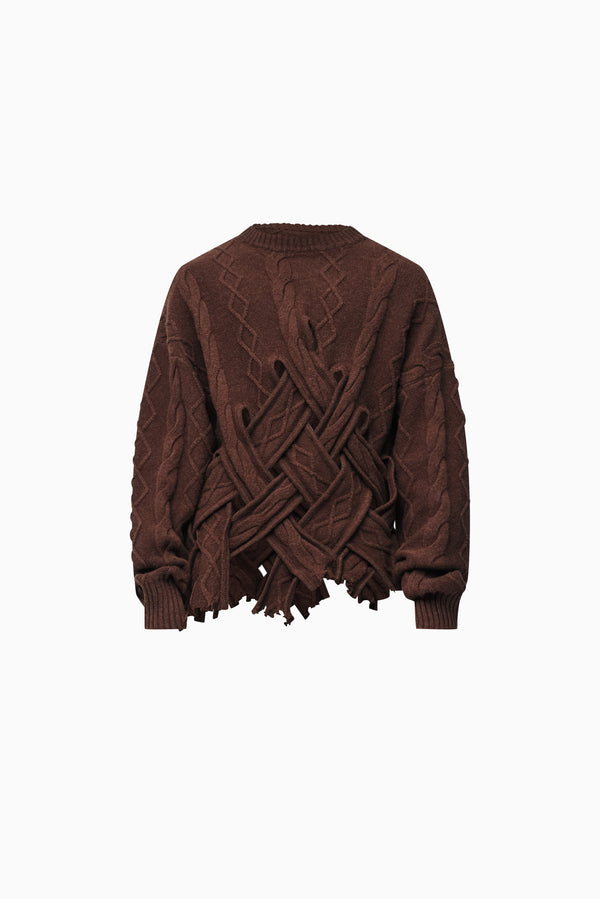WYNN HAMLYN Men's Rue Sweater - Dark Brown