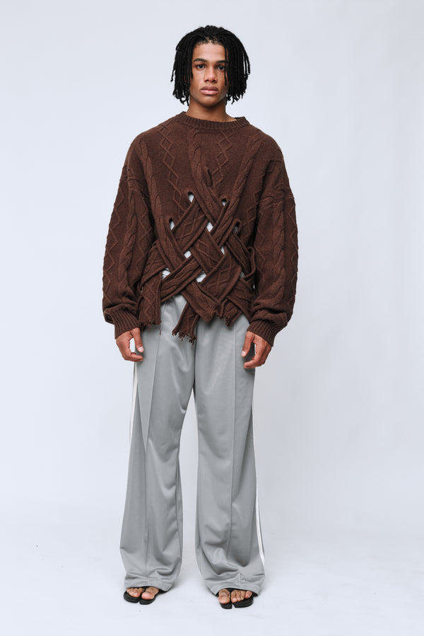 WYNN HAMLYN Men's Rue Sweater - Dark Brown