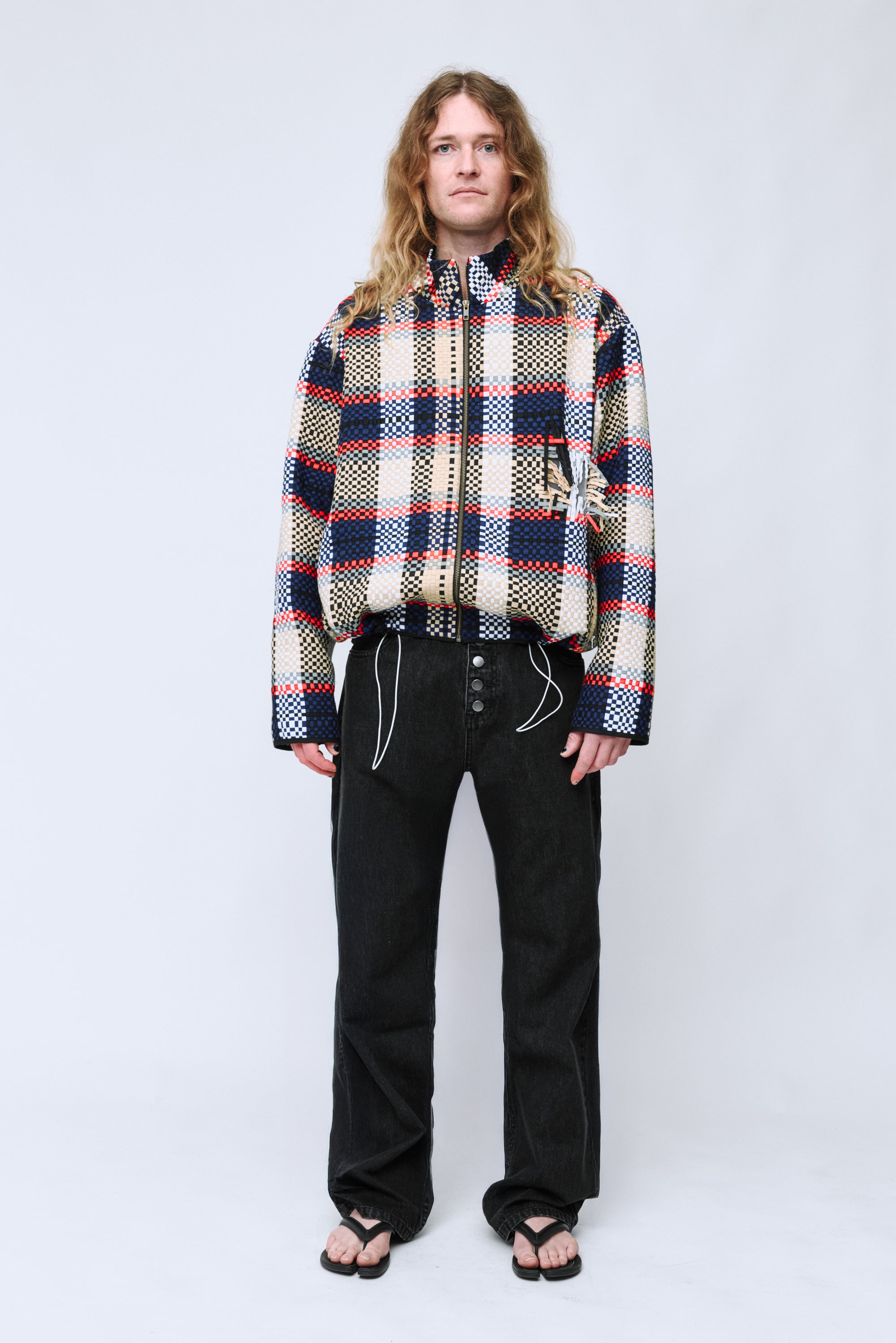 WYNN HAMLYN Men's Woven Wind Breaker - Plaid