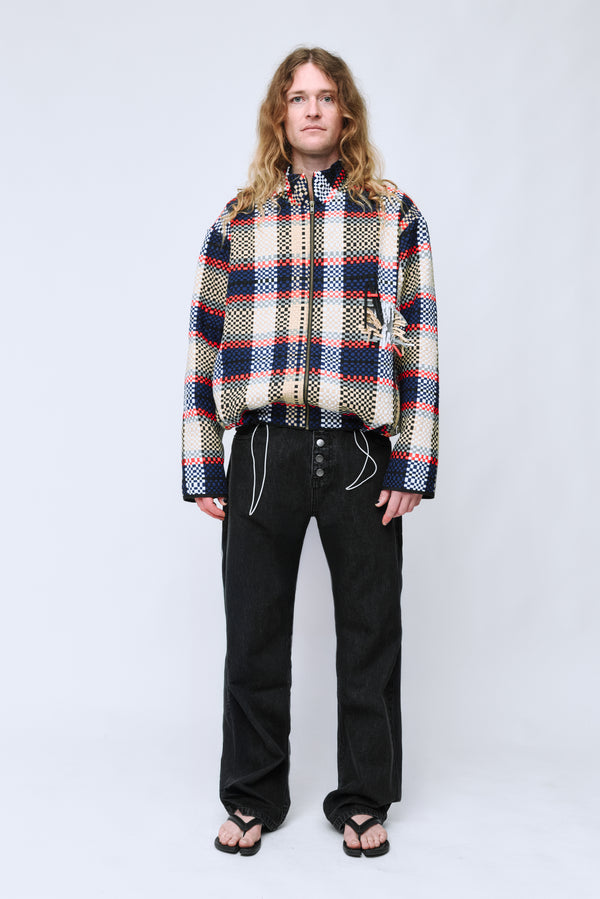 WYNN HAMLYN Men's Woven Wind Breaker - Plaid