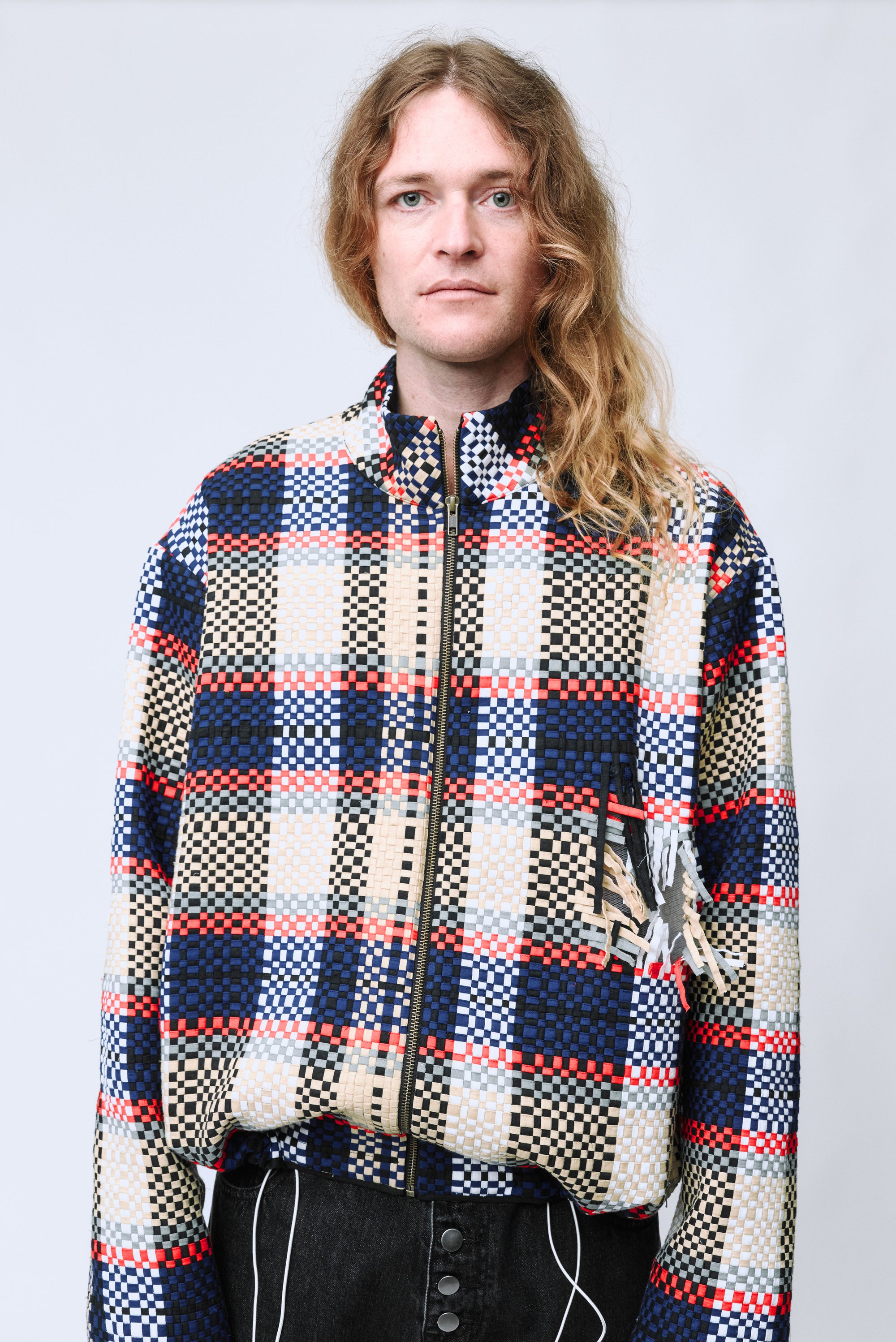 WYNN HAMLYN Men's Woven Wind Breaker - Plaid