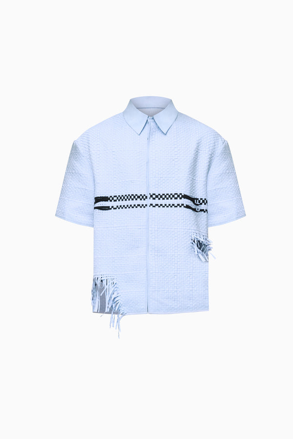 WYNN HAMLYN Men's Rue Short Sleeve Shirt - Icy Blue