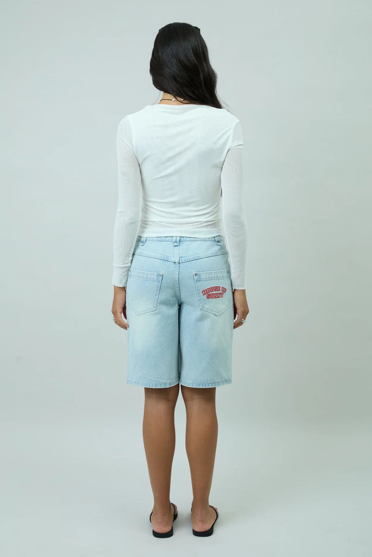 Double Layer LS Mesh Top - Vintage White