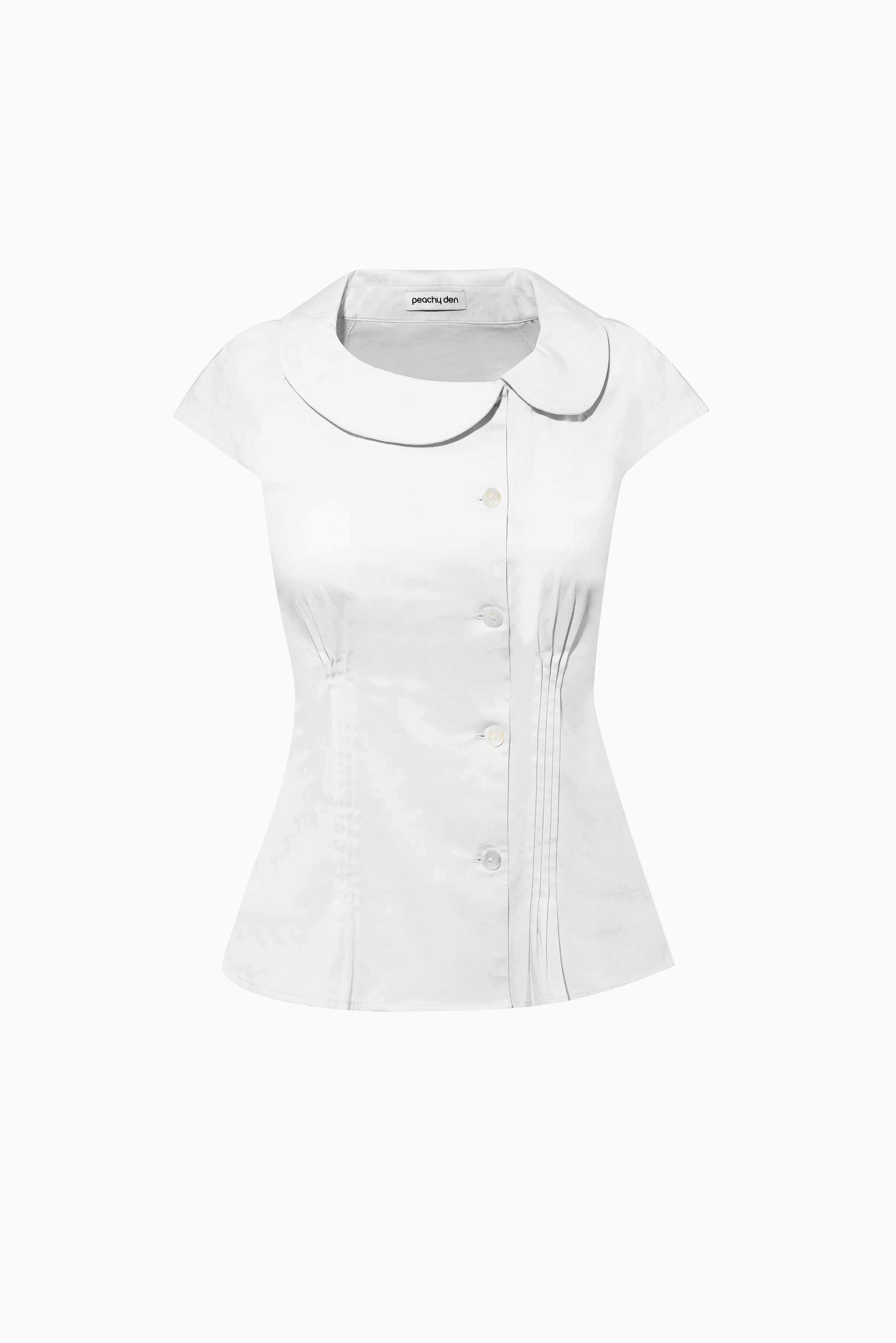 Missy Asymmetric Blouse - Porcelain