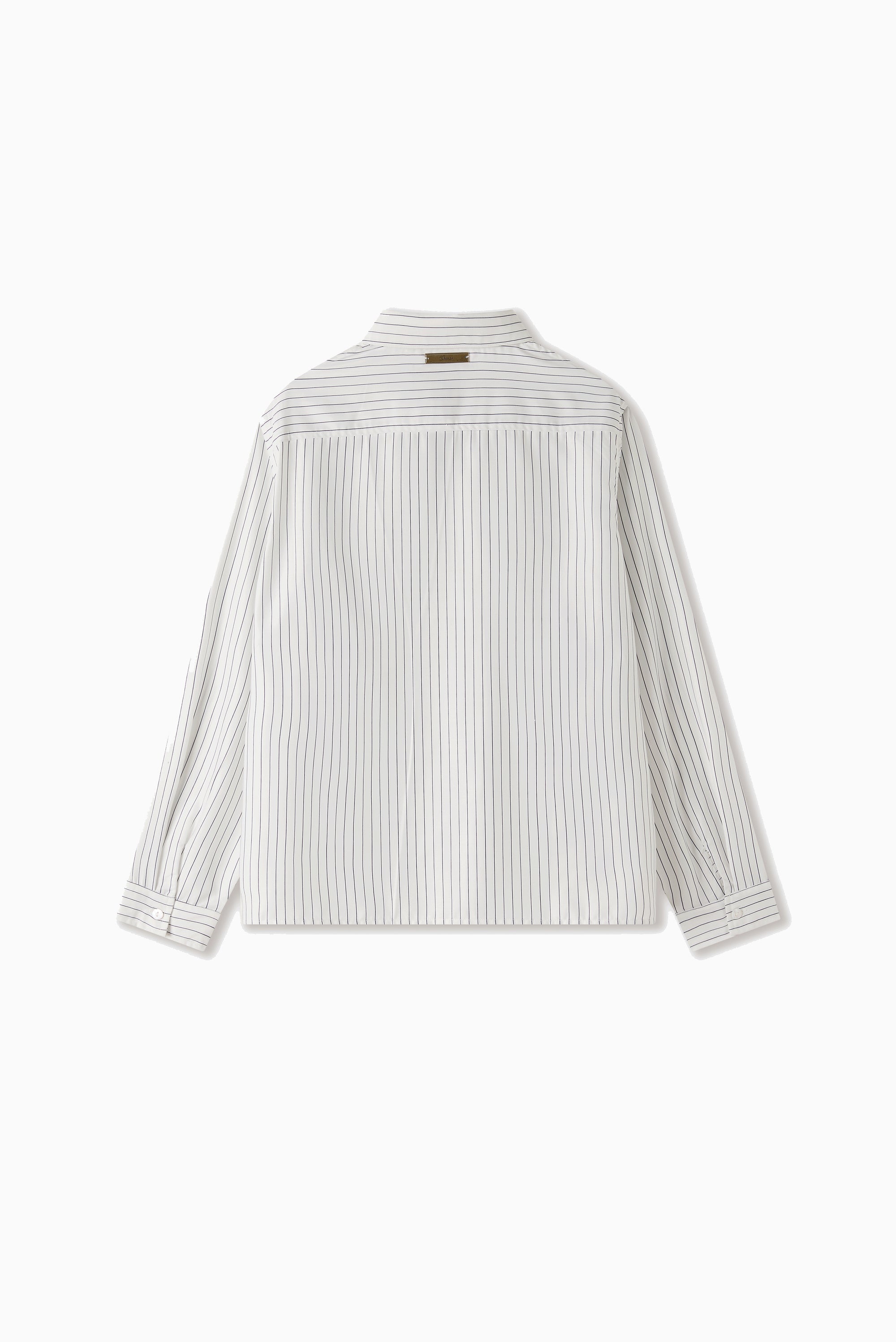 Sutsu White Pinstripe Button Up Shirt - White