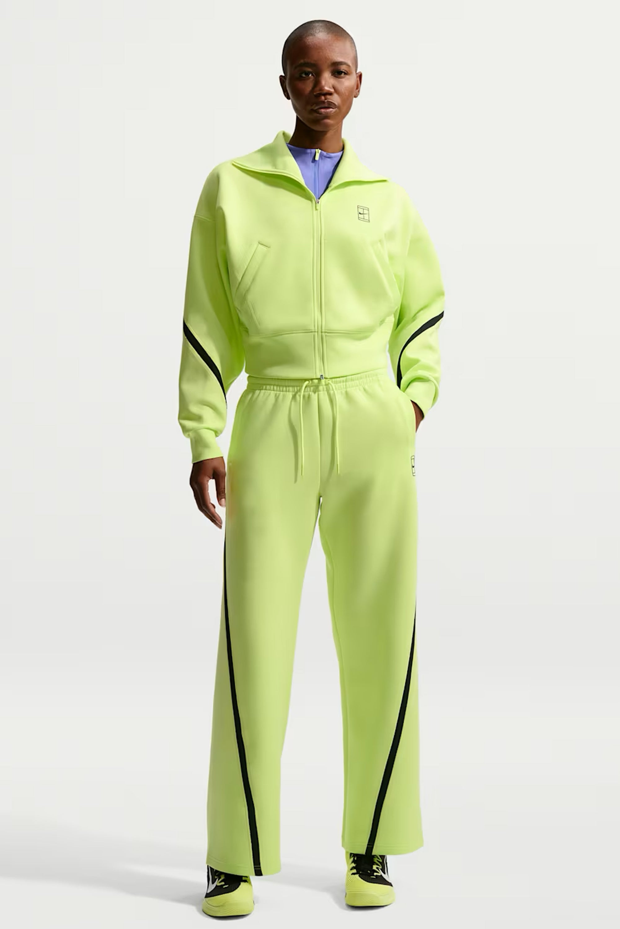 Women's Dri-FIT Mid-Rise Tennis Trousers - Lemon Twist